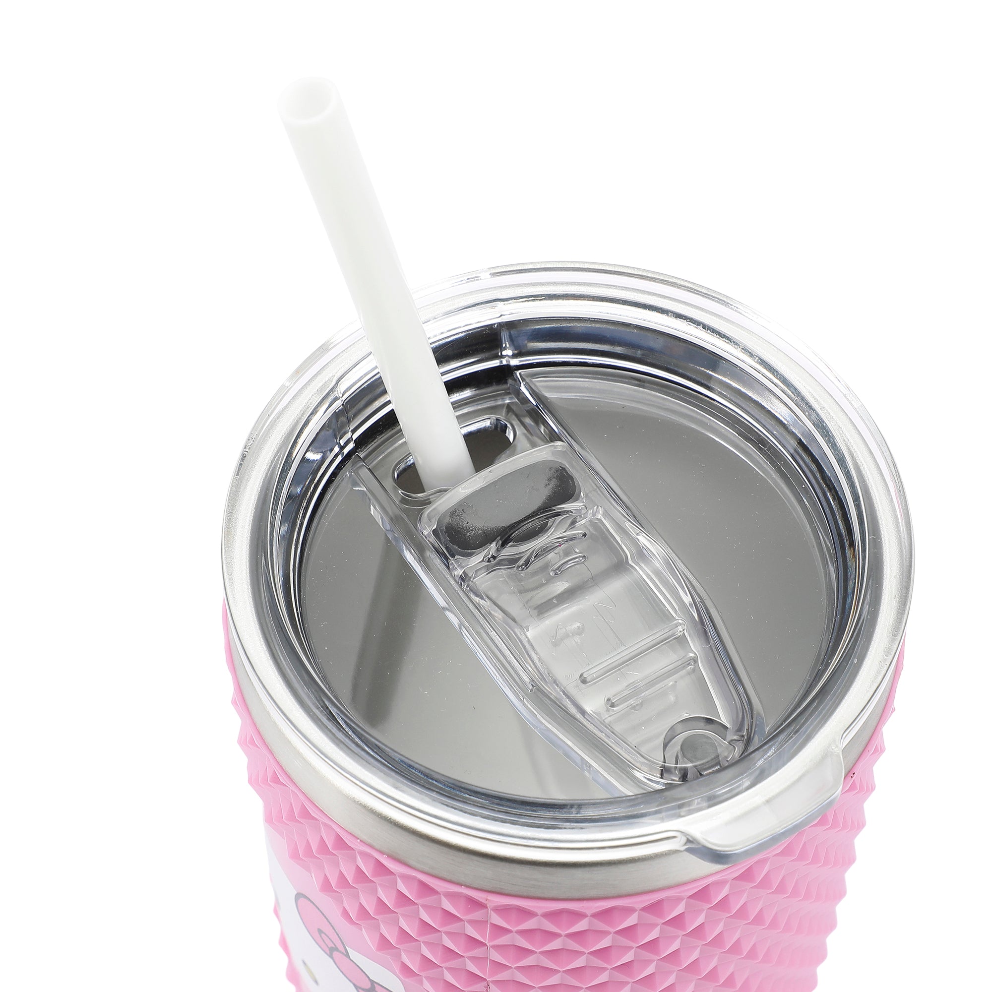 Hello Kitty Character Face Pink 20 Oz Stainless Steel Spiked Tumbler
