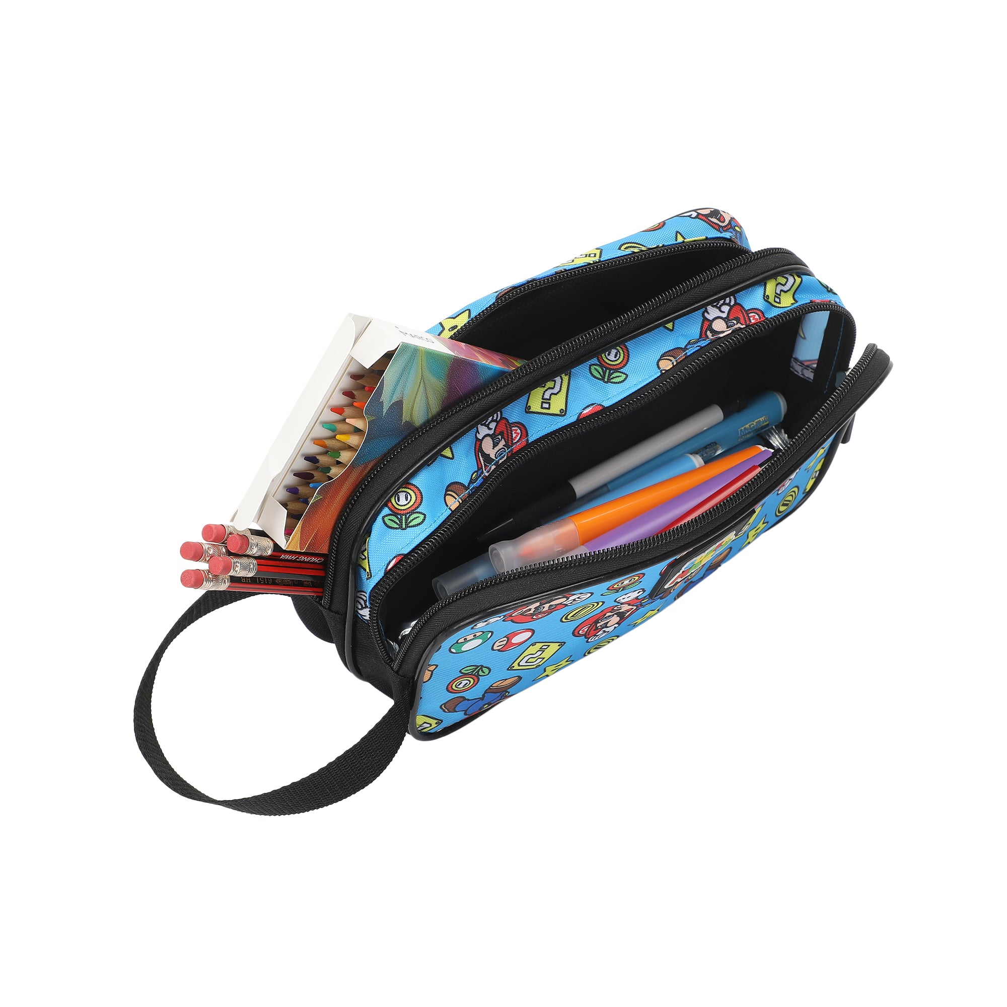 Super Mario Brothers Dual-Compartment Utility Case With Webbing Pull Handle