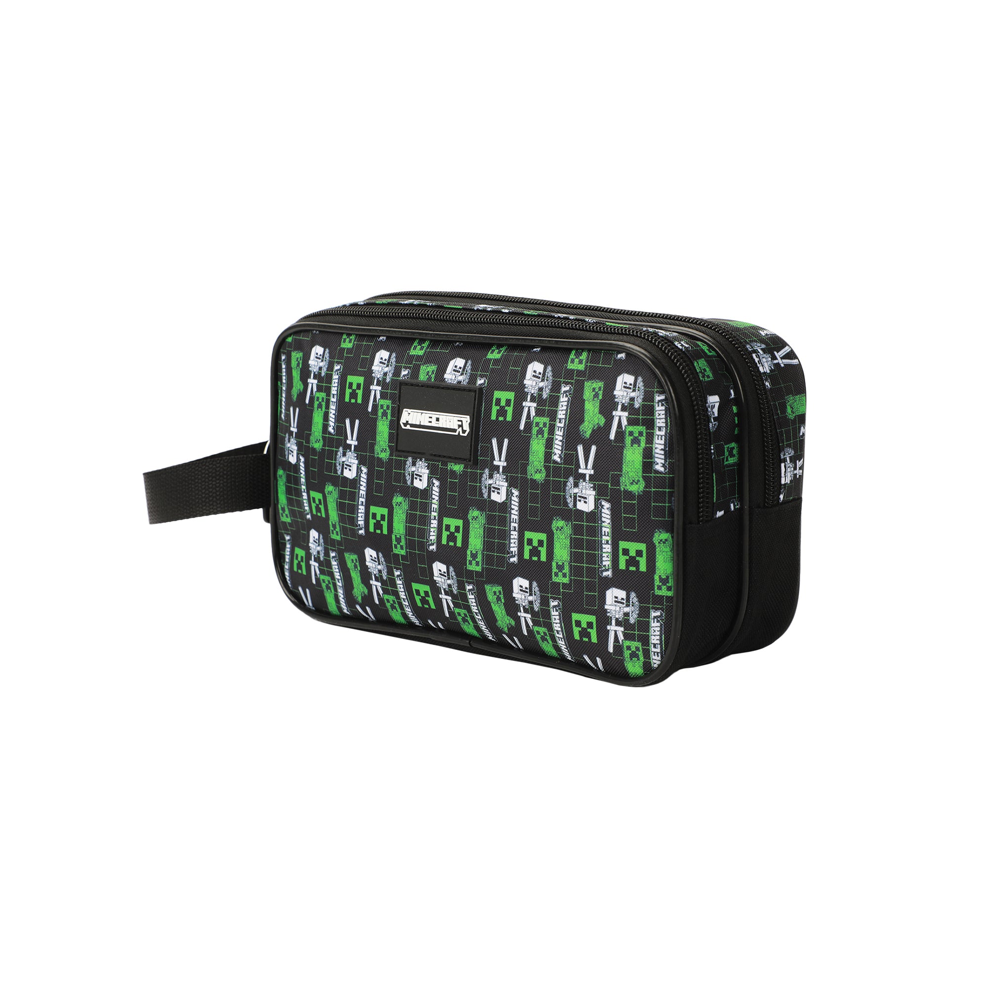 Minecraft Creepers Dual-Compartment Utility Case With Webbing Pull Handle