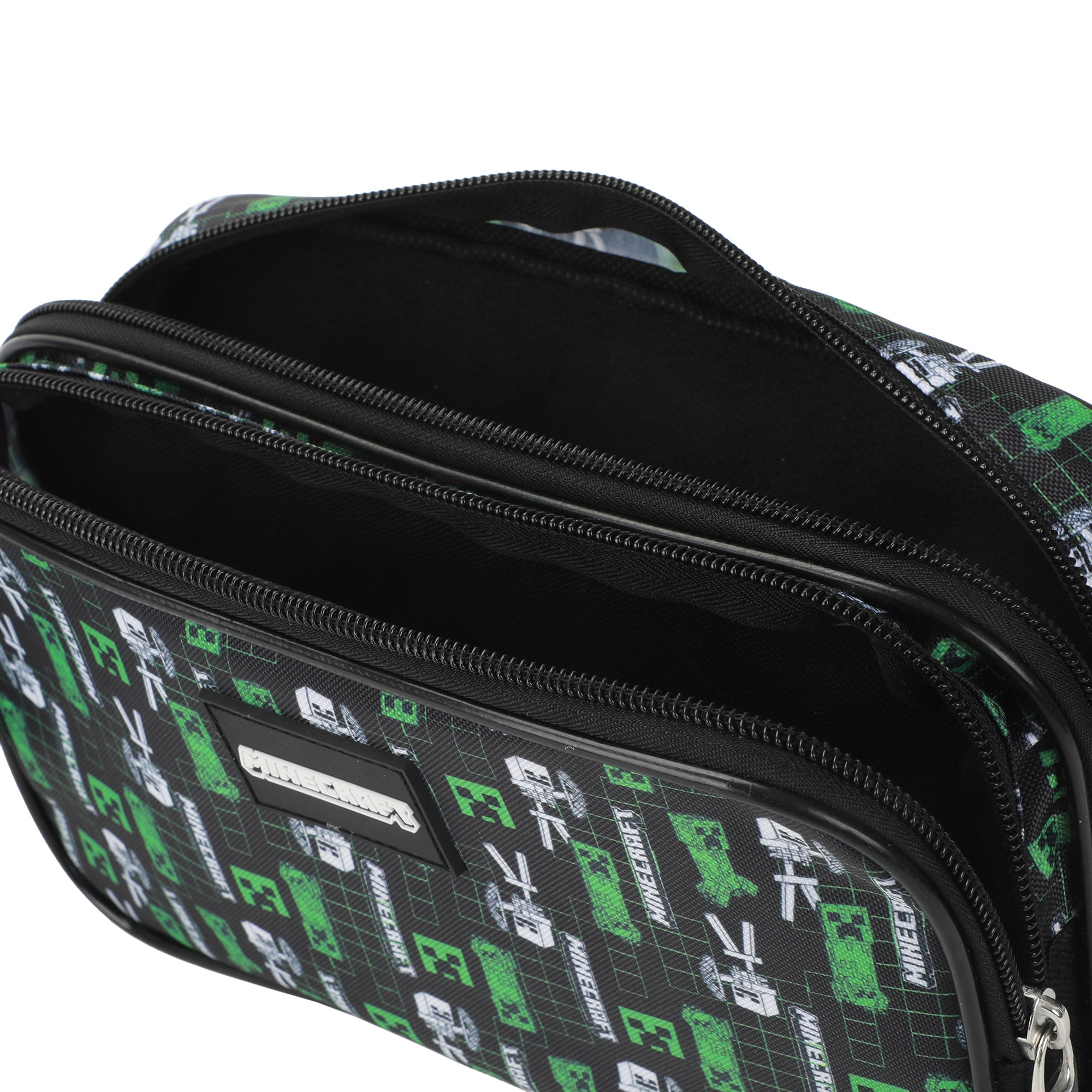 Minecraft Creepers Dual-Compartment Utility Case With Webbing Pull Handle
