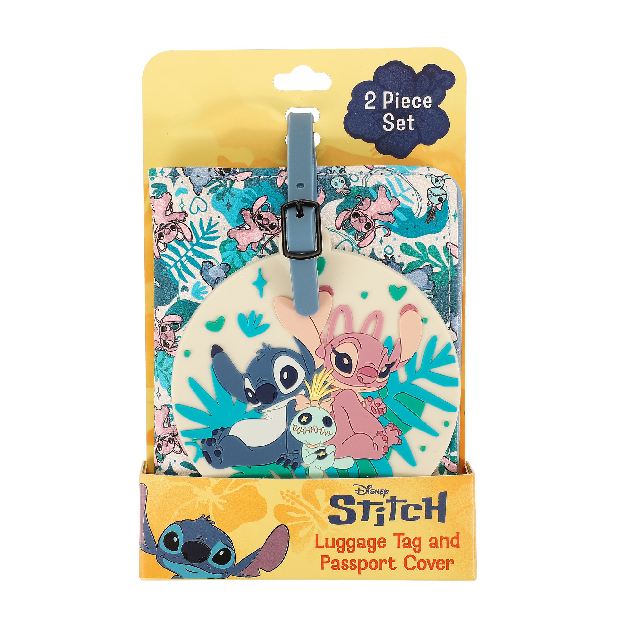 Lilo & Stitch Angel & Stitch Tropical Character Print 2-Piece Passport Set