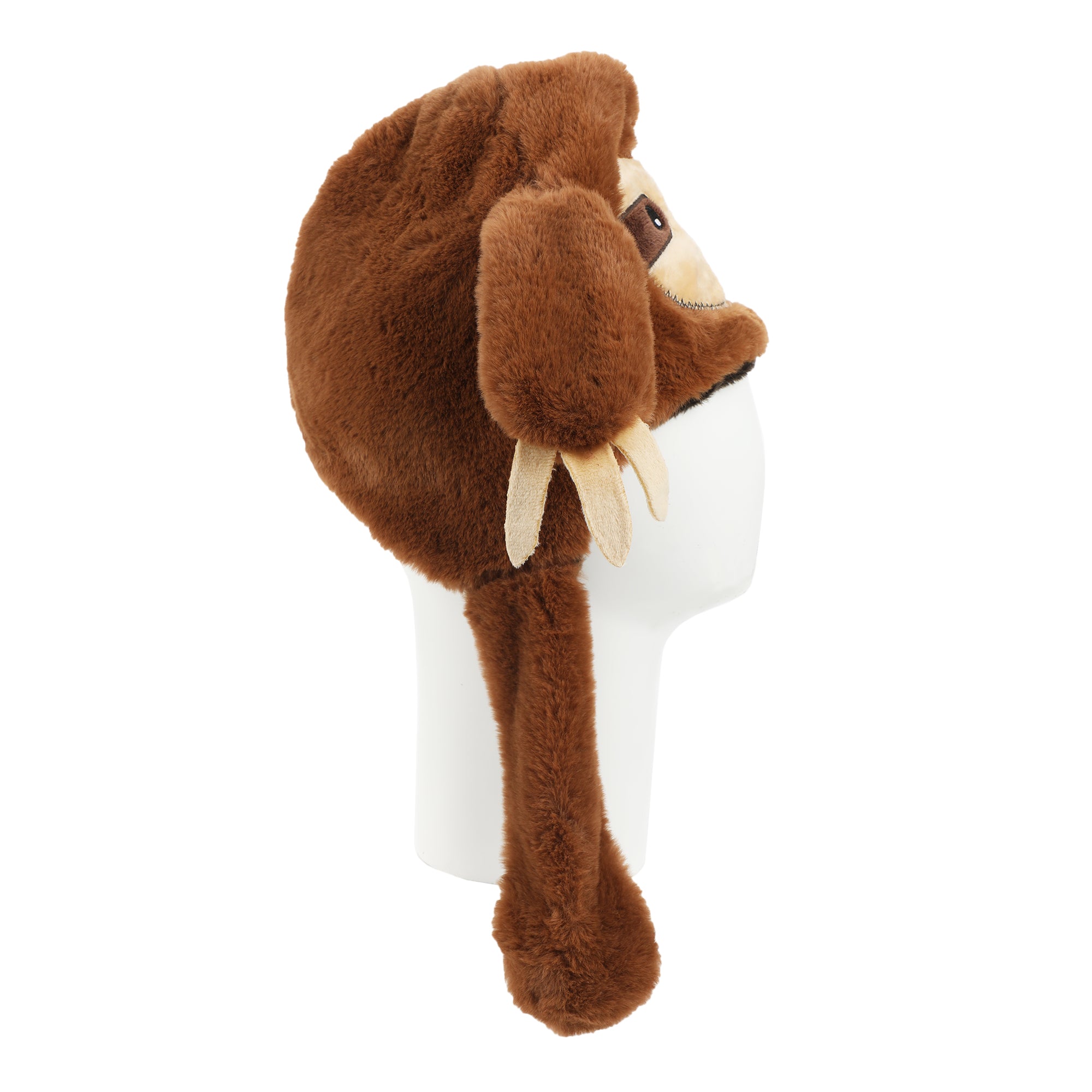 Sloth Face Youth Brown Hat With 3D Moveable Arms