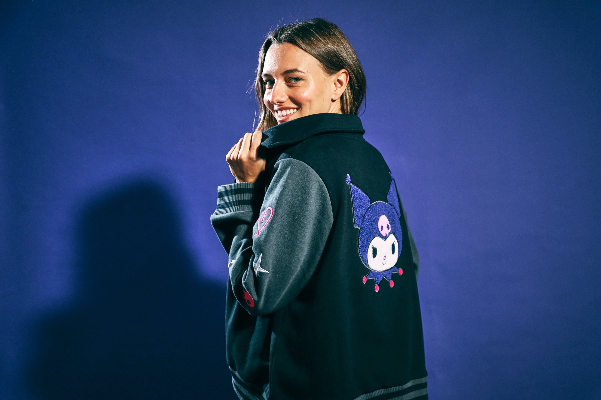 Kuromi Women's Long Sleeve Varsity Jacket