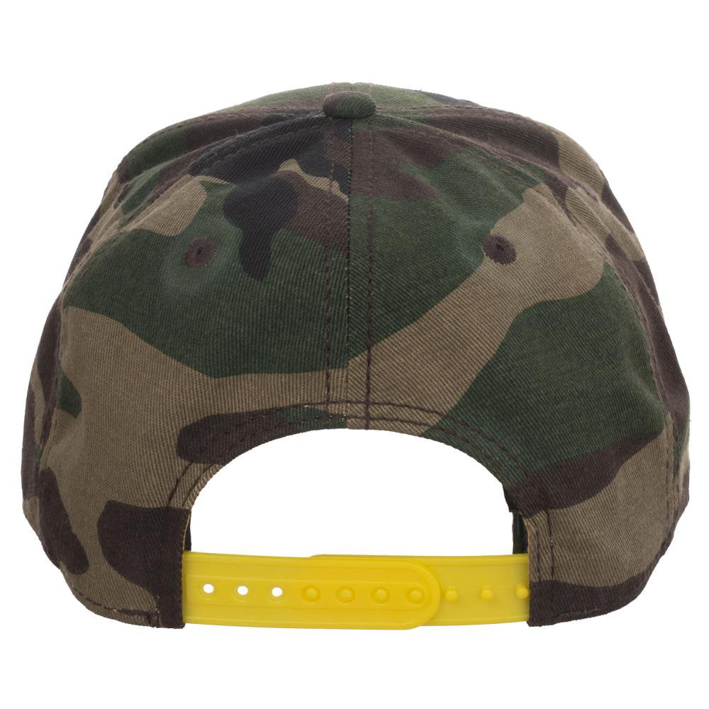 Jurassic Park Camo Dinosaur Pre-Curved Embroidered Logo Snapback Hat