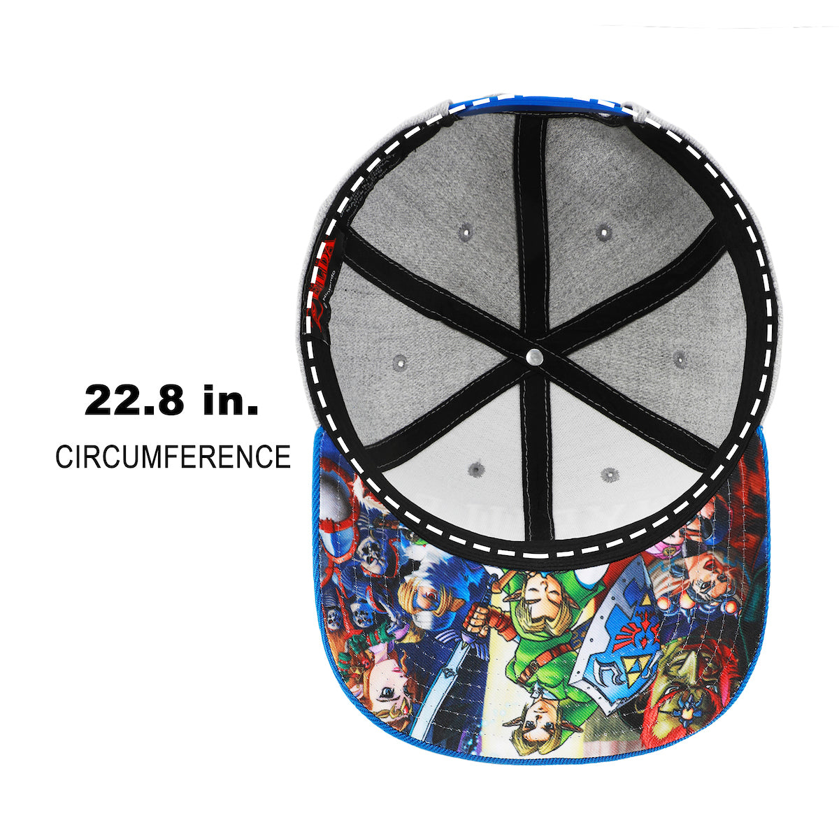 The Legend Of Zelda Hyrule Shield Gray & Blue Snapback Hat