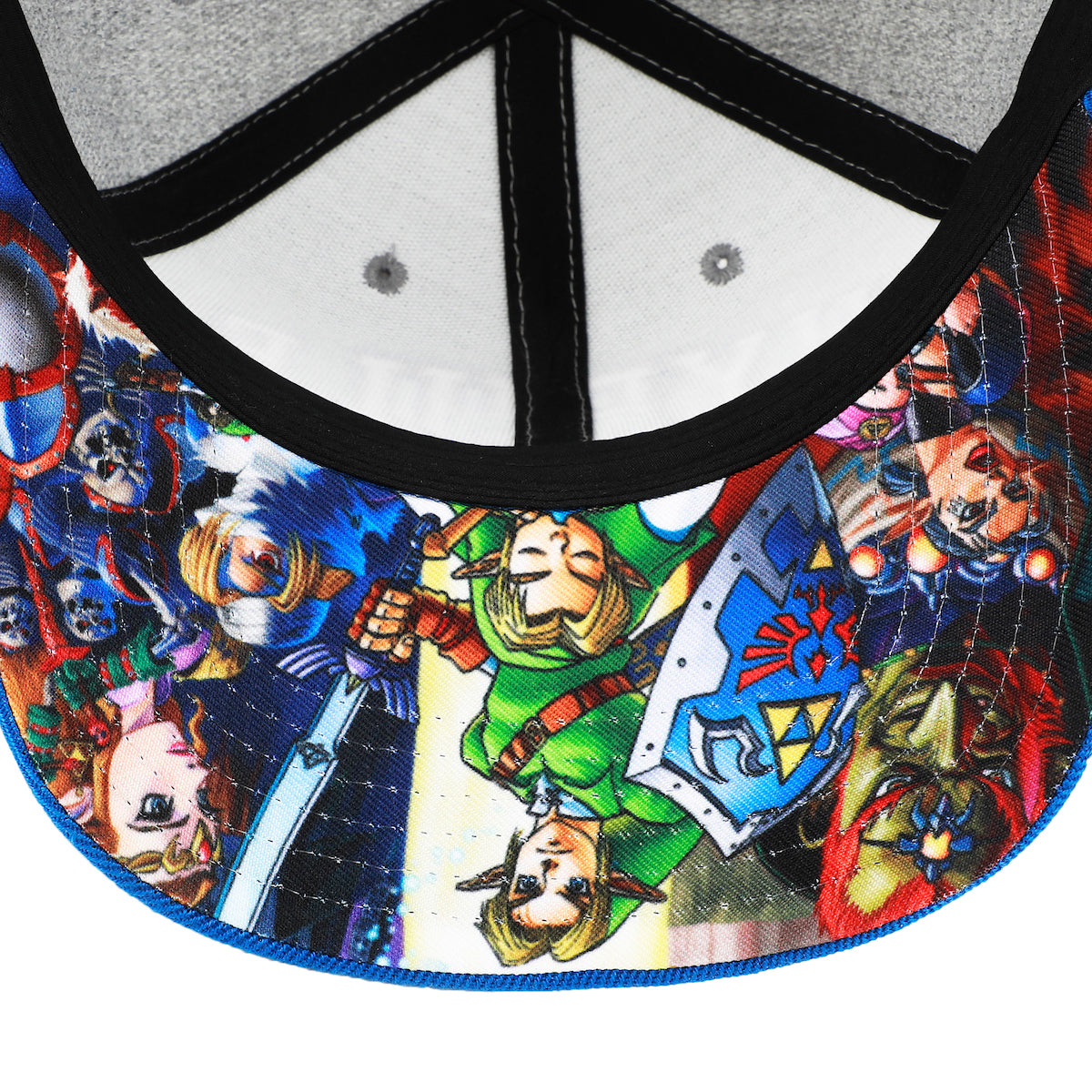 The Legend Of Zelda Hyrule Shield Gray & Blue Snapback Hat