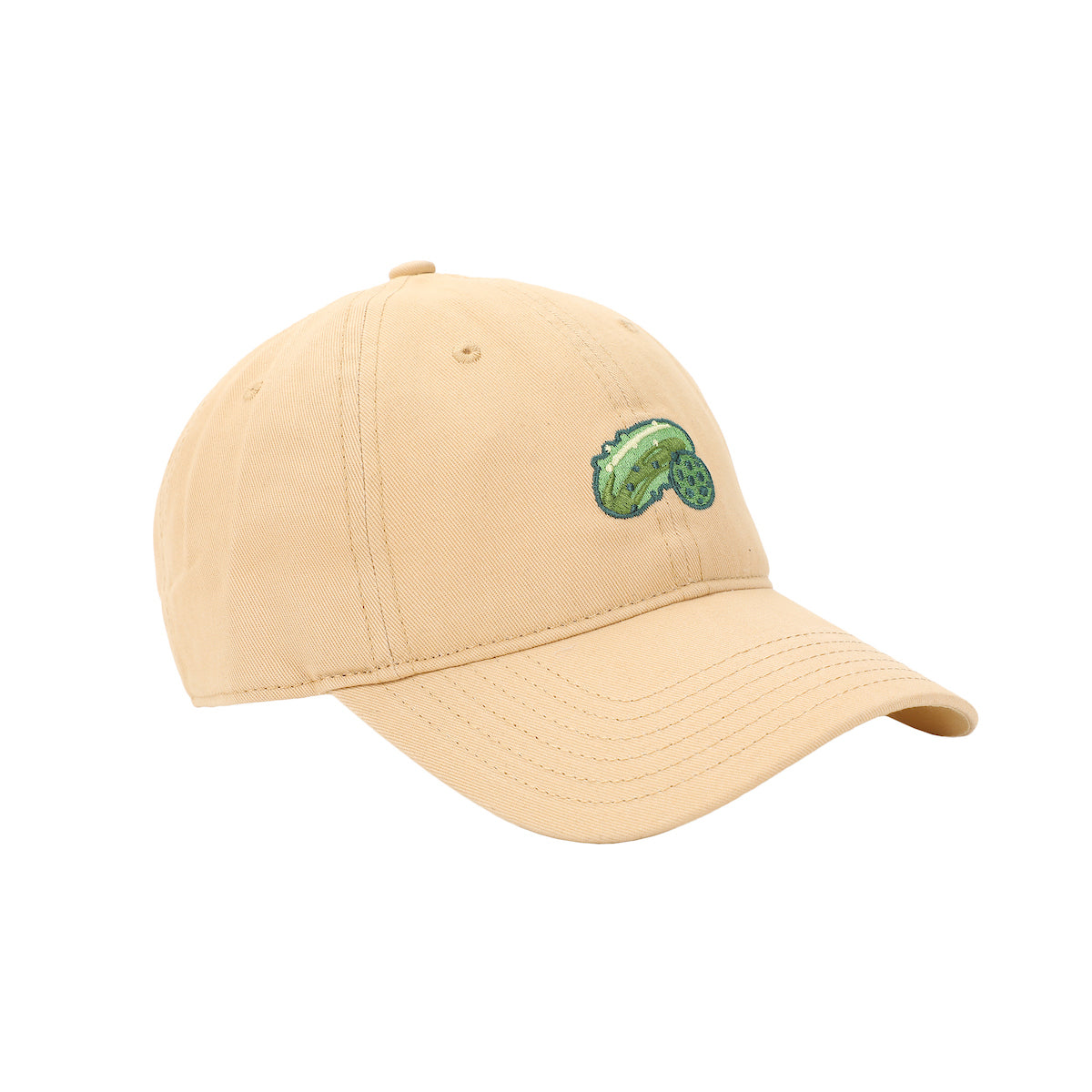Pickleball Embroidered Pickle & Ball Tan Dad Hat
