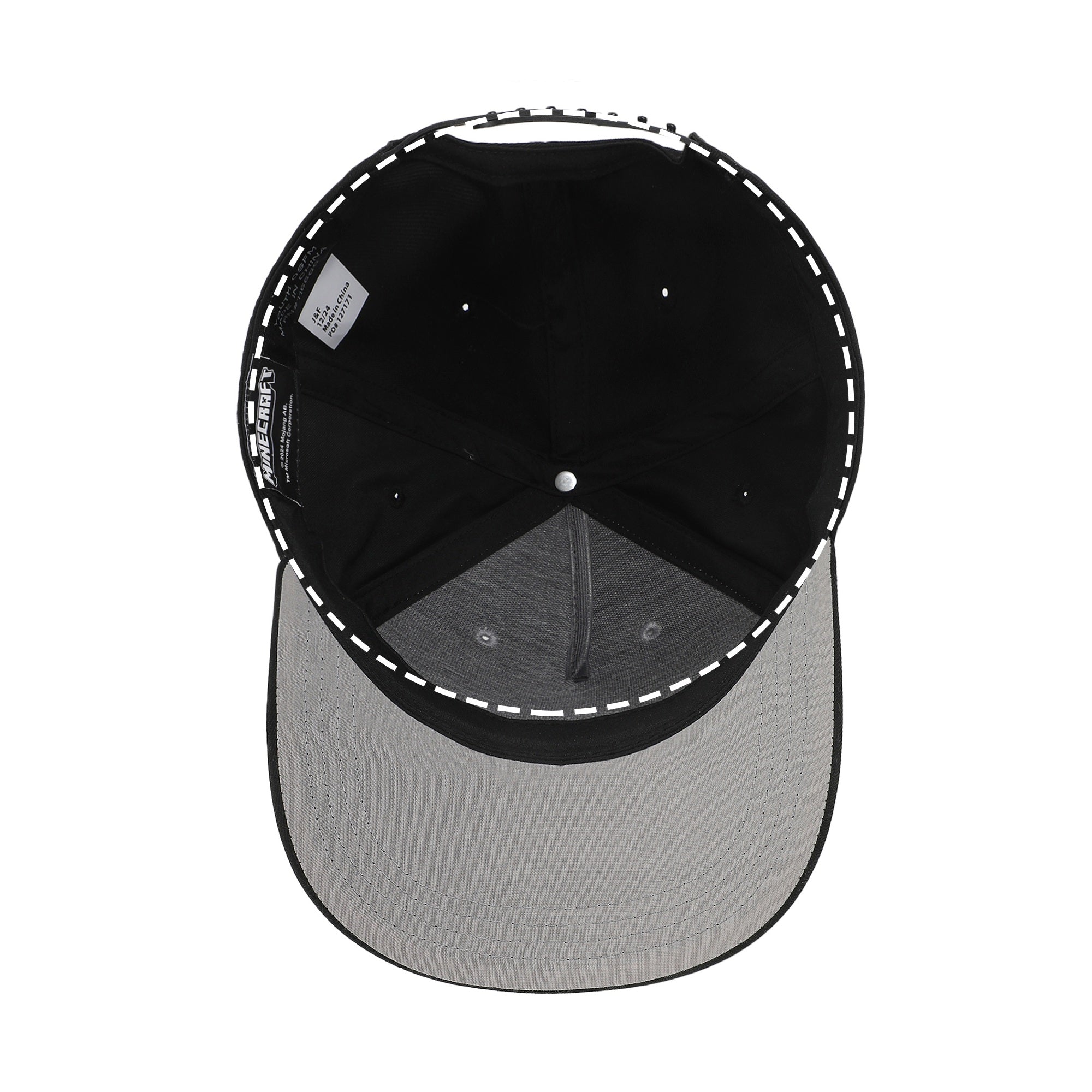 Minecraft Survival Mode Youth Gray & Black Traditional Adjustable Hat