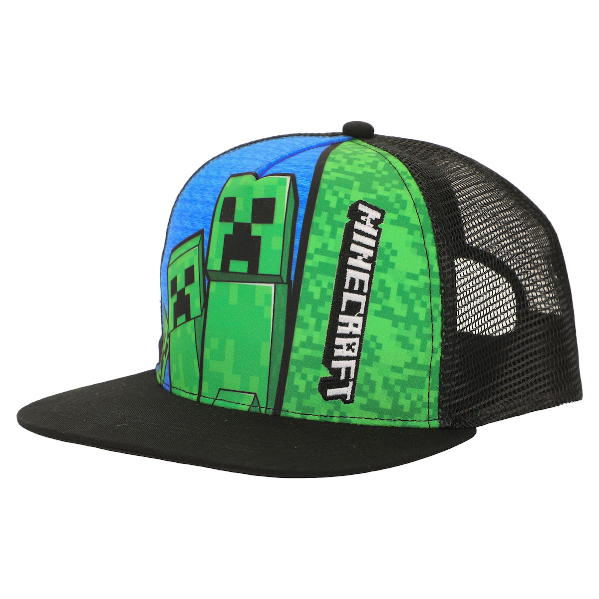 Minecraft Creepers & Logo Youth Trucker Hat