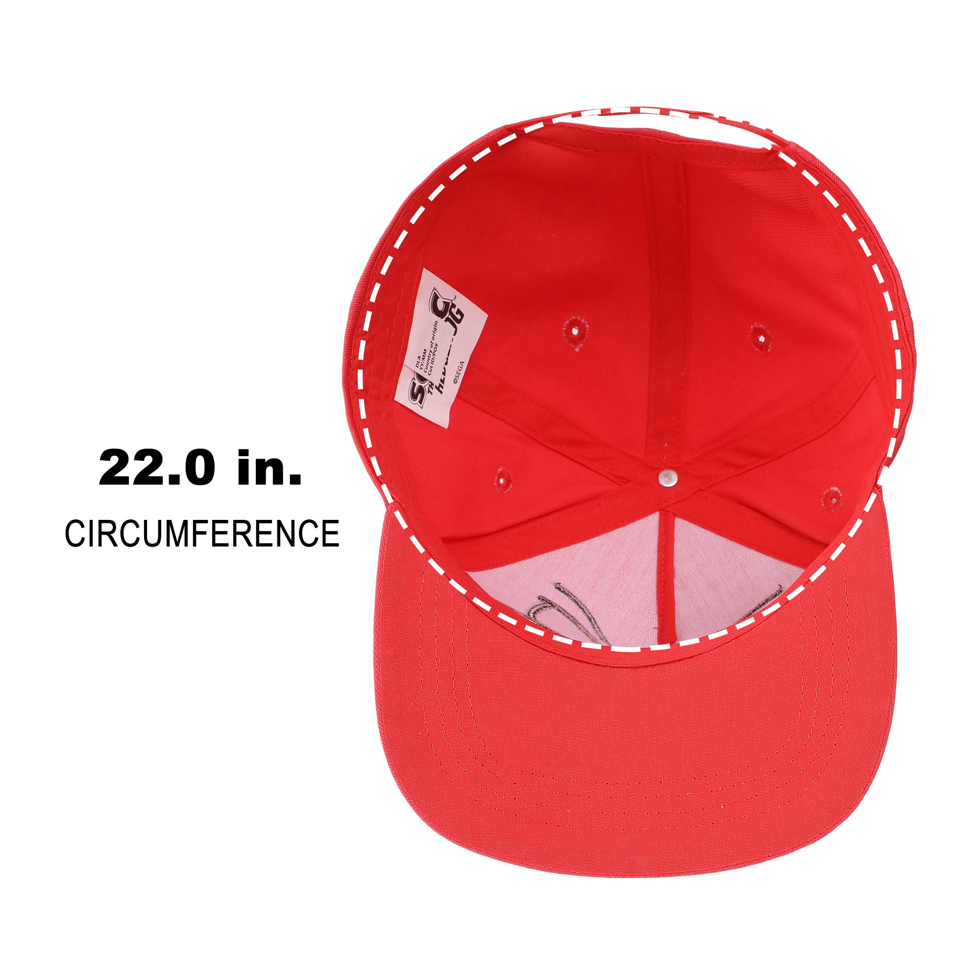 Sonic The Hedgehog Big Face Knuckles Youth Red Snapback Hat