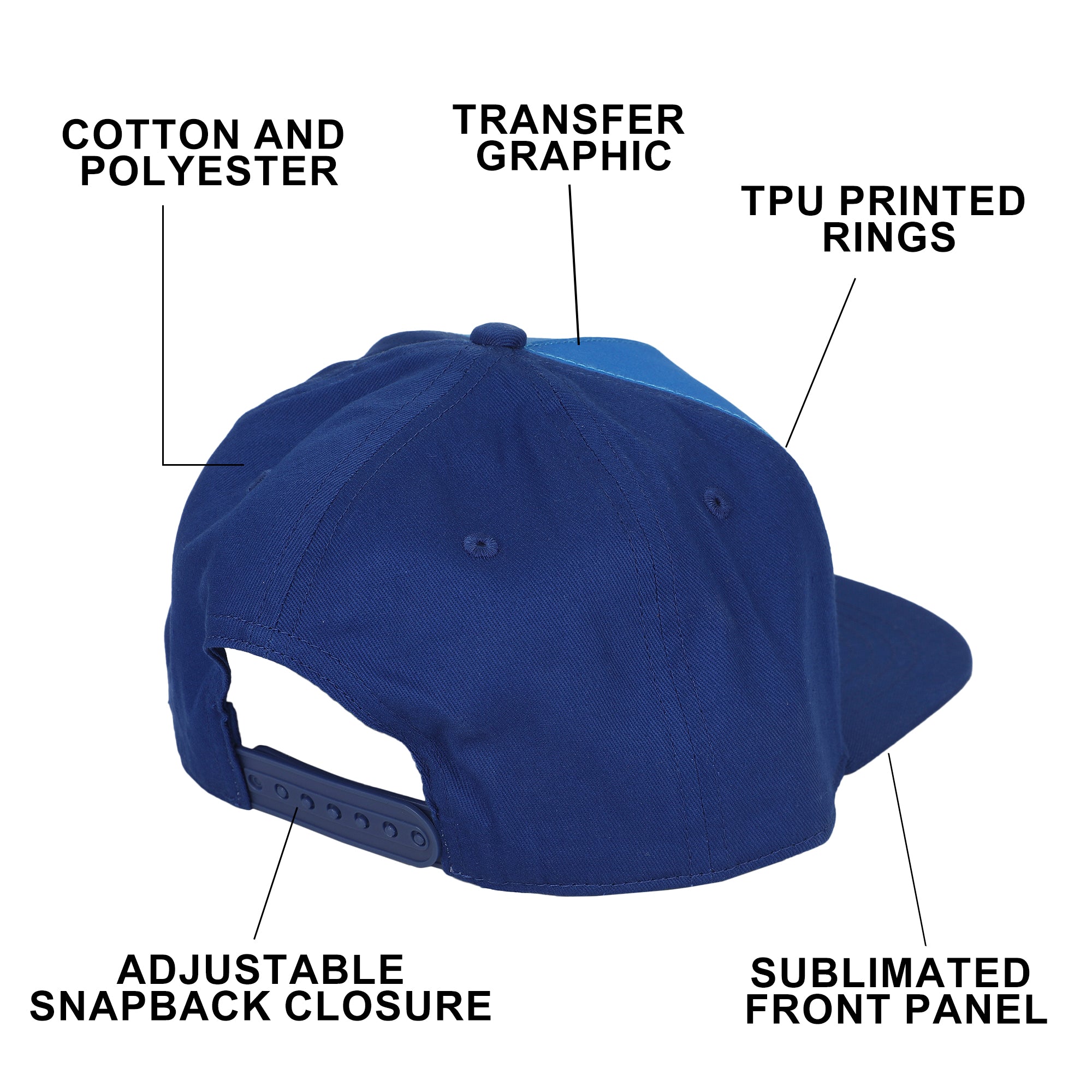 Sonic The Hedgehog Kids Royal Blue Structured Baseball Cap