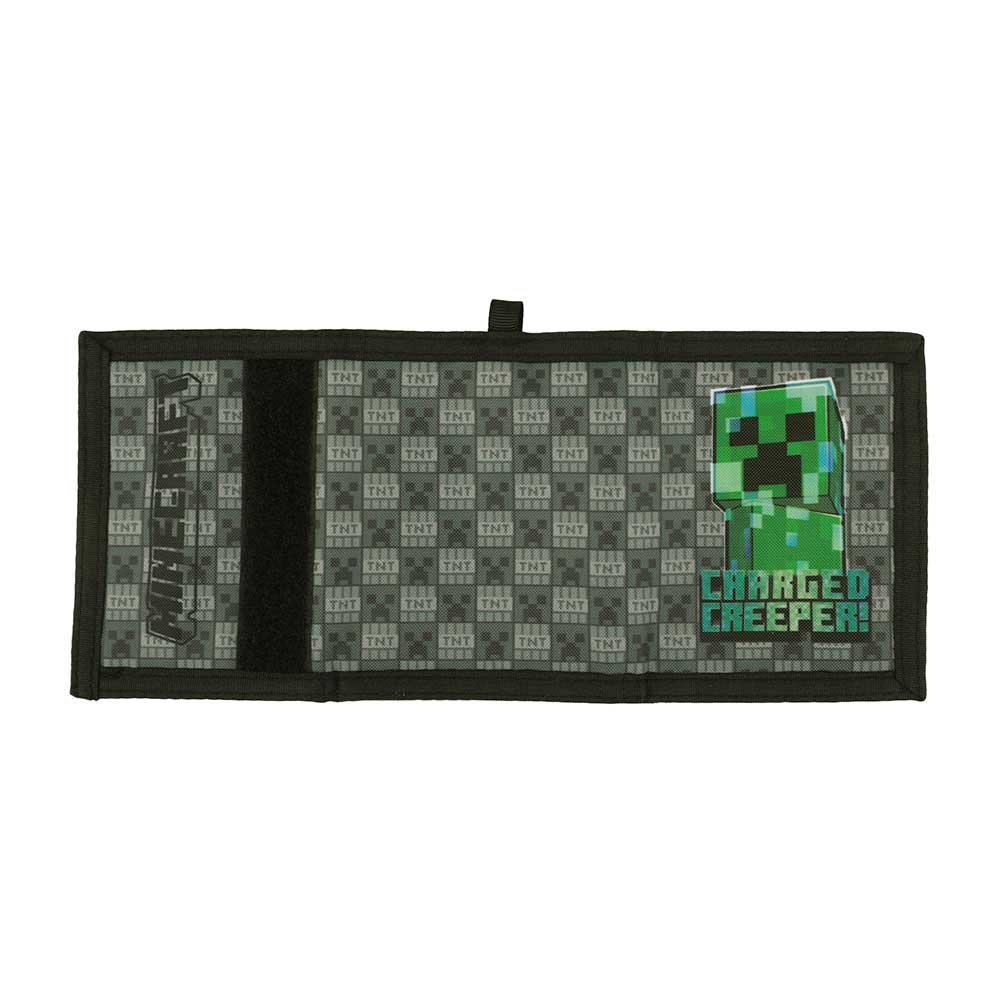 Minecraft Charged Creeper Youth 2-Pack Curved Bill Snapback Hat & Bi-Fold Wallet Combo Set