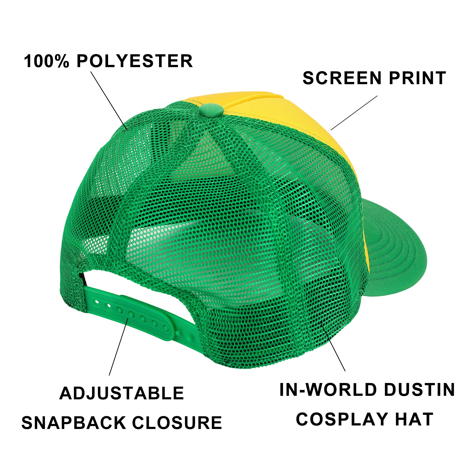 Stranger Things Camp Know Where Yellow Trucker Hat