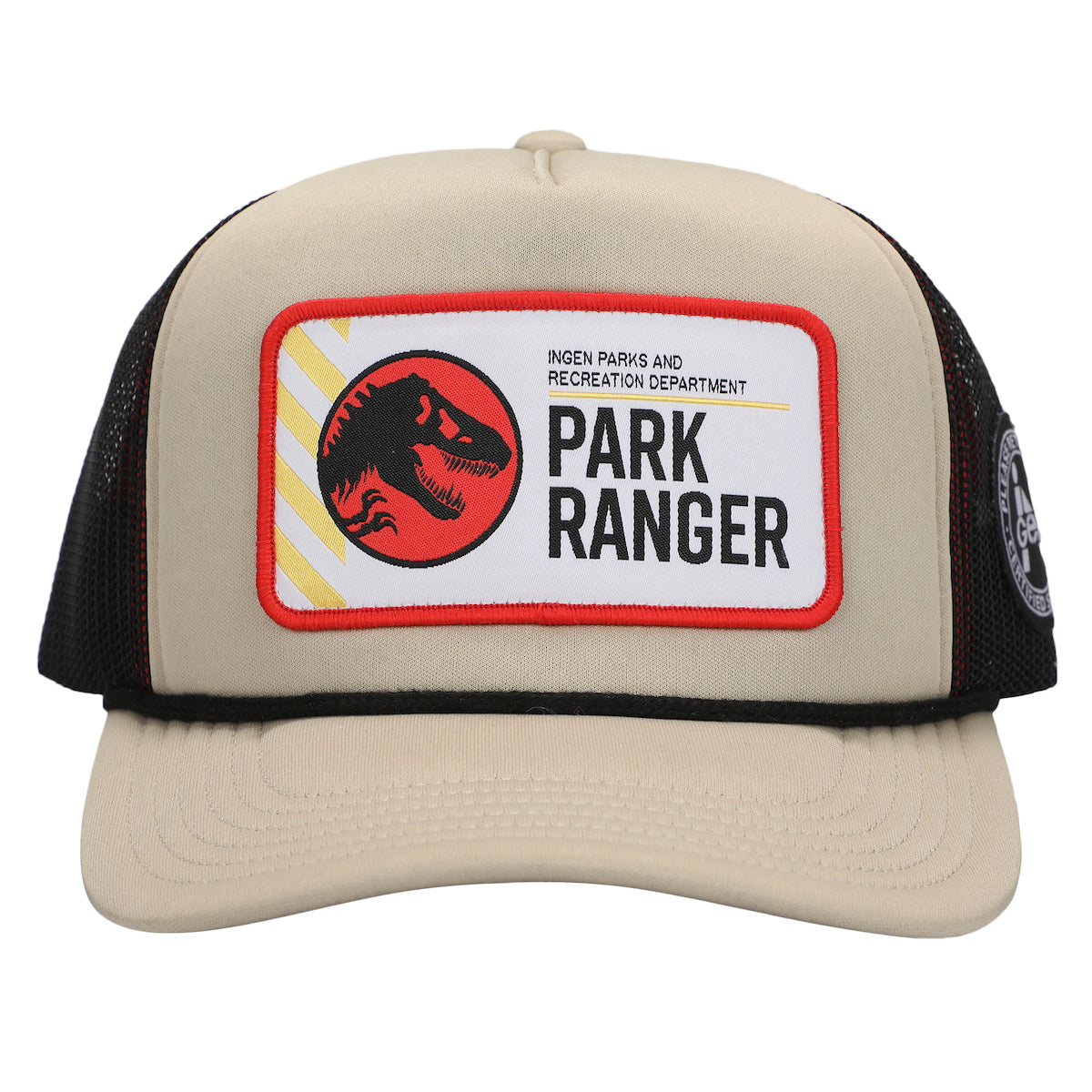 Jurassic Park Ingen Park Ranger Men's Tan Foam Trucker Hat