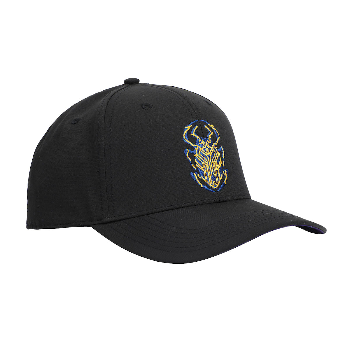 Blue Beetle Scarab Logo Men's Black Elite Flex Precurve Snapback Hat