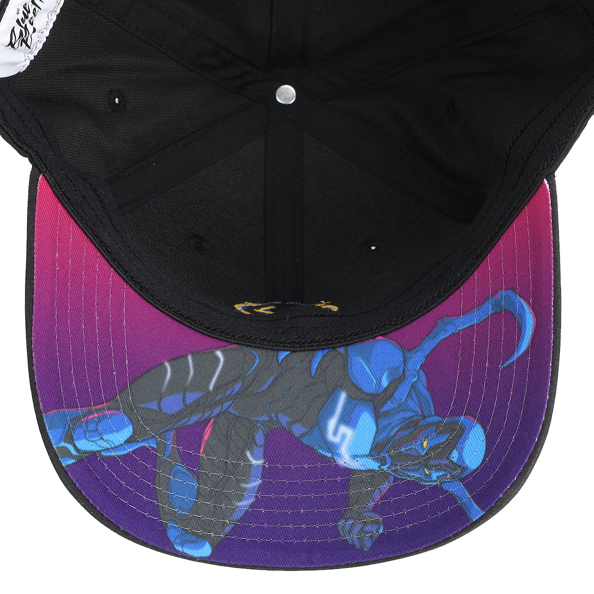 Blue Beetle Scarab Logo Men's Black Elite Flex Precurve Snapback Hat