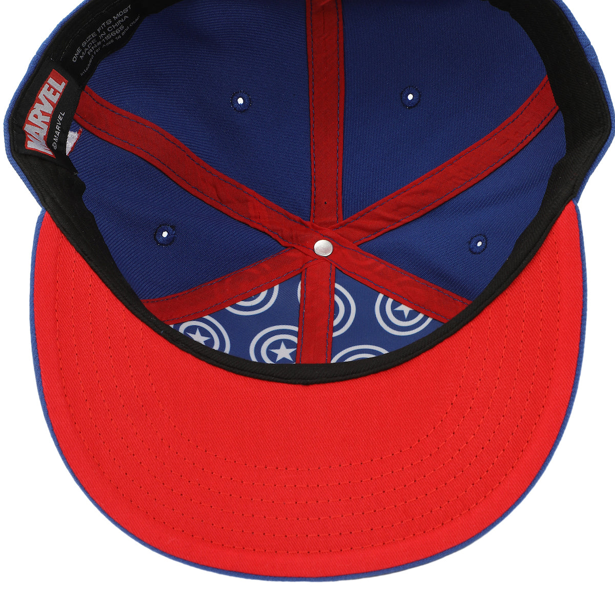 Marvel Universe Captain America A Logo Blue Snapback Hat-OSFA