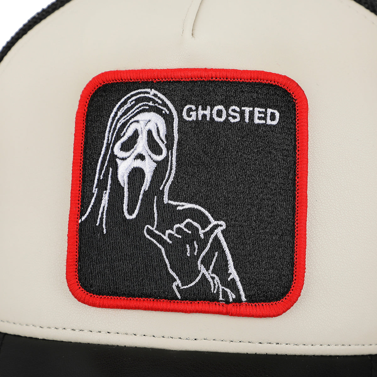 Ghostface Character Art Adult White Trucker Hat