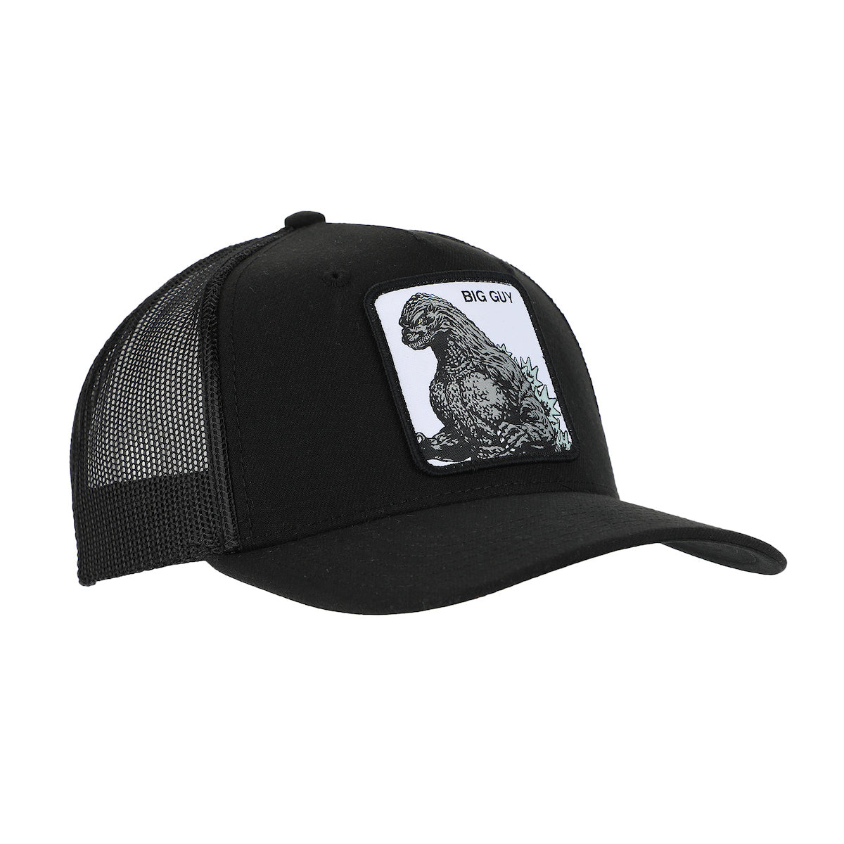 Godzilla Monster In White Square Black Trucker Hat