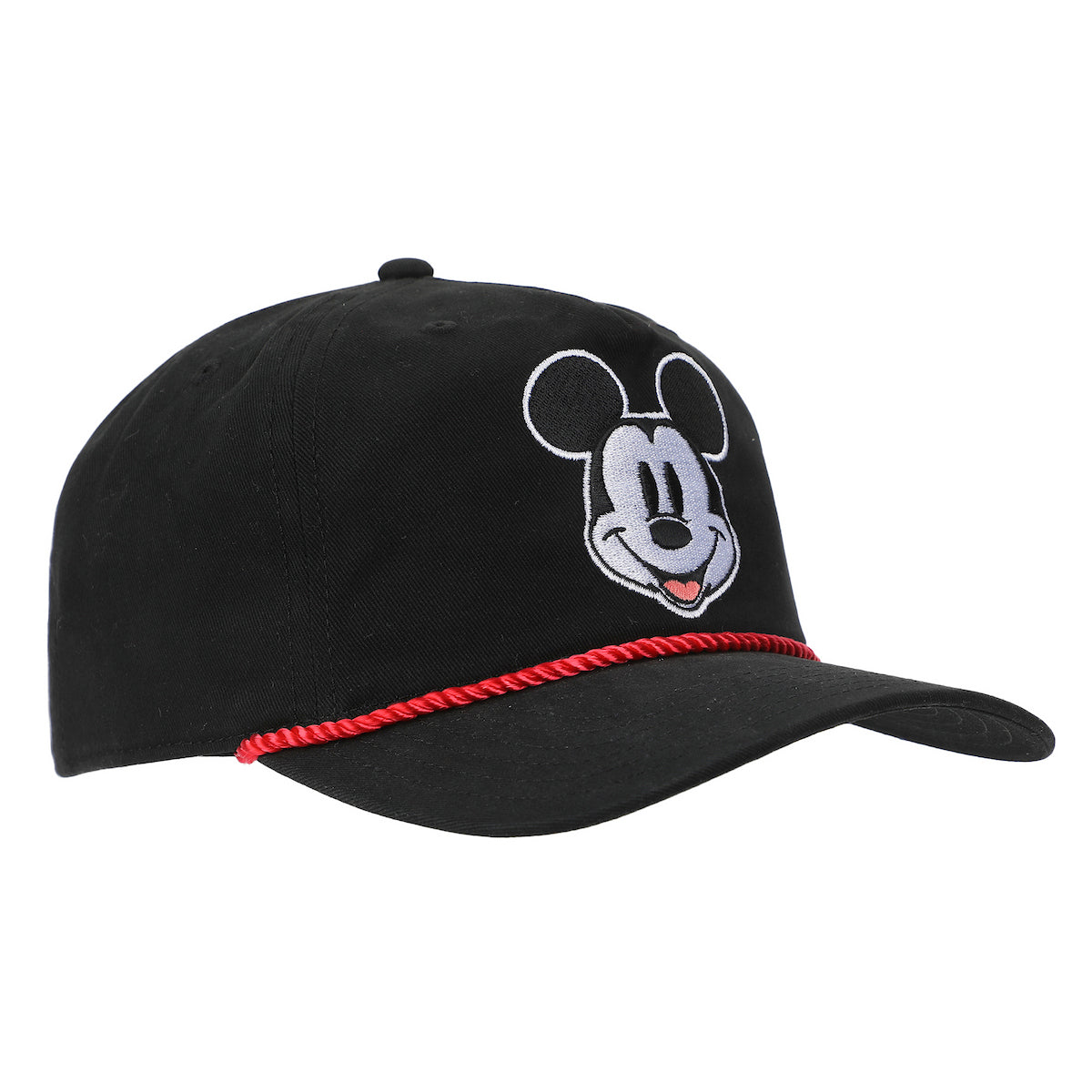 Disney Mickey Mouse Face Black Retro Grandpa Snapback Hat