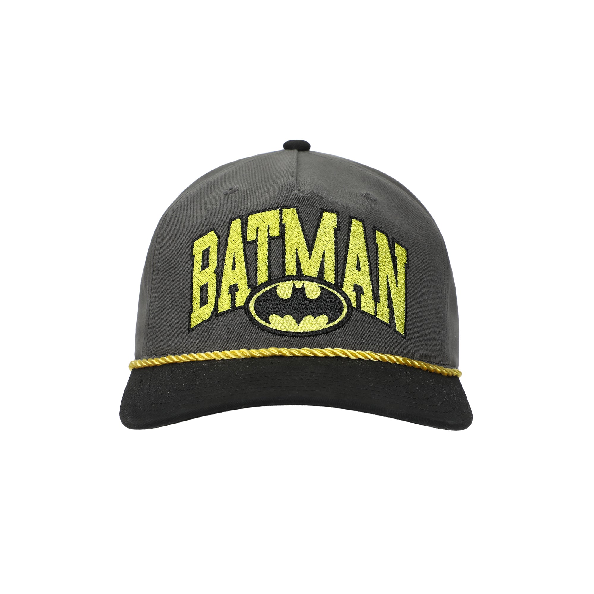 Batman Embroidered Logo Adult Black Retro Grandpa Snapback Hat