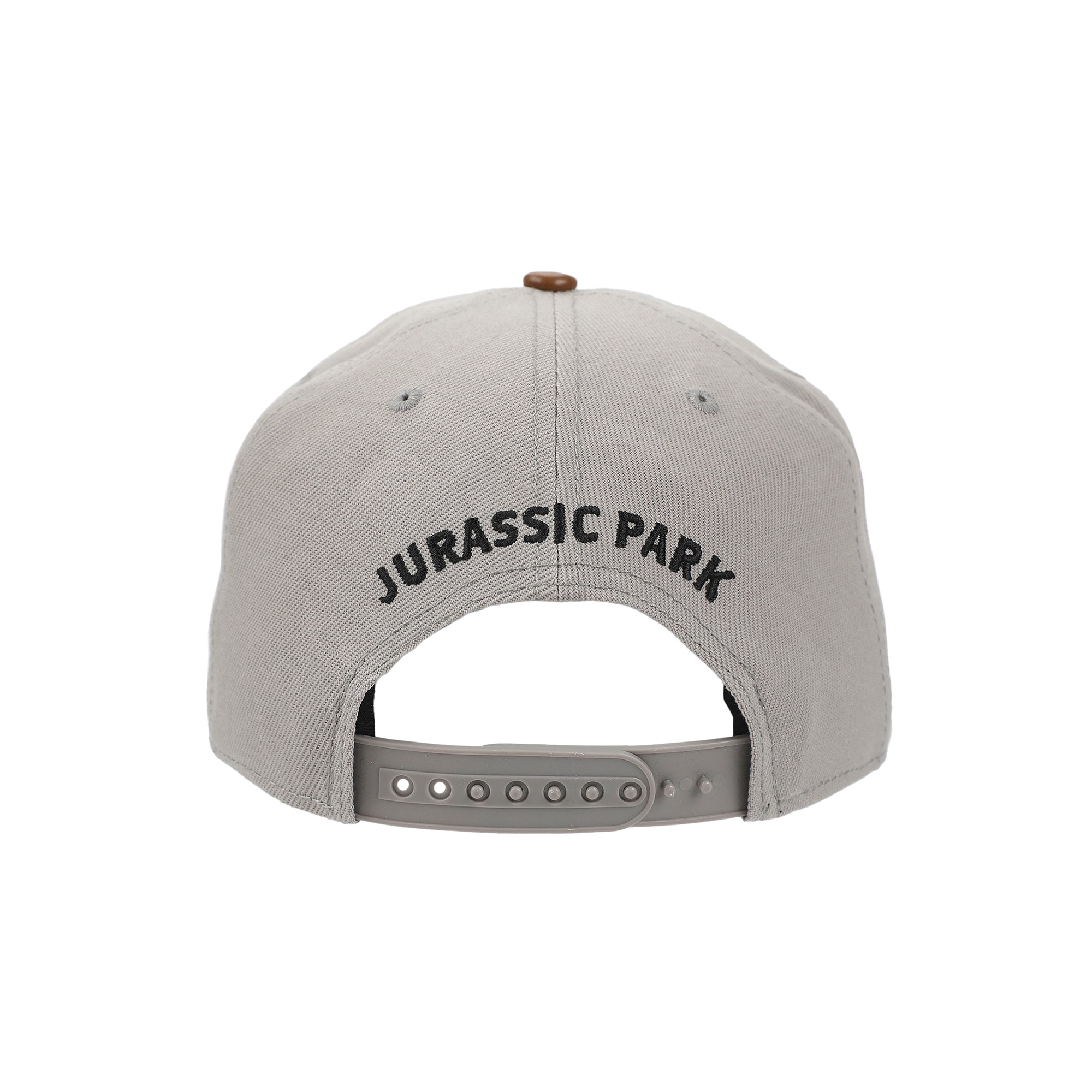 Jurassic Park Logo Woven Patch White Snapback Hat