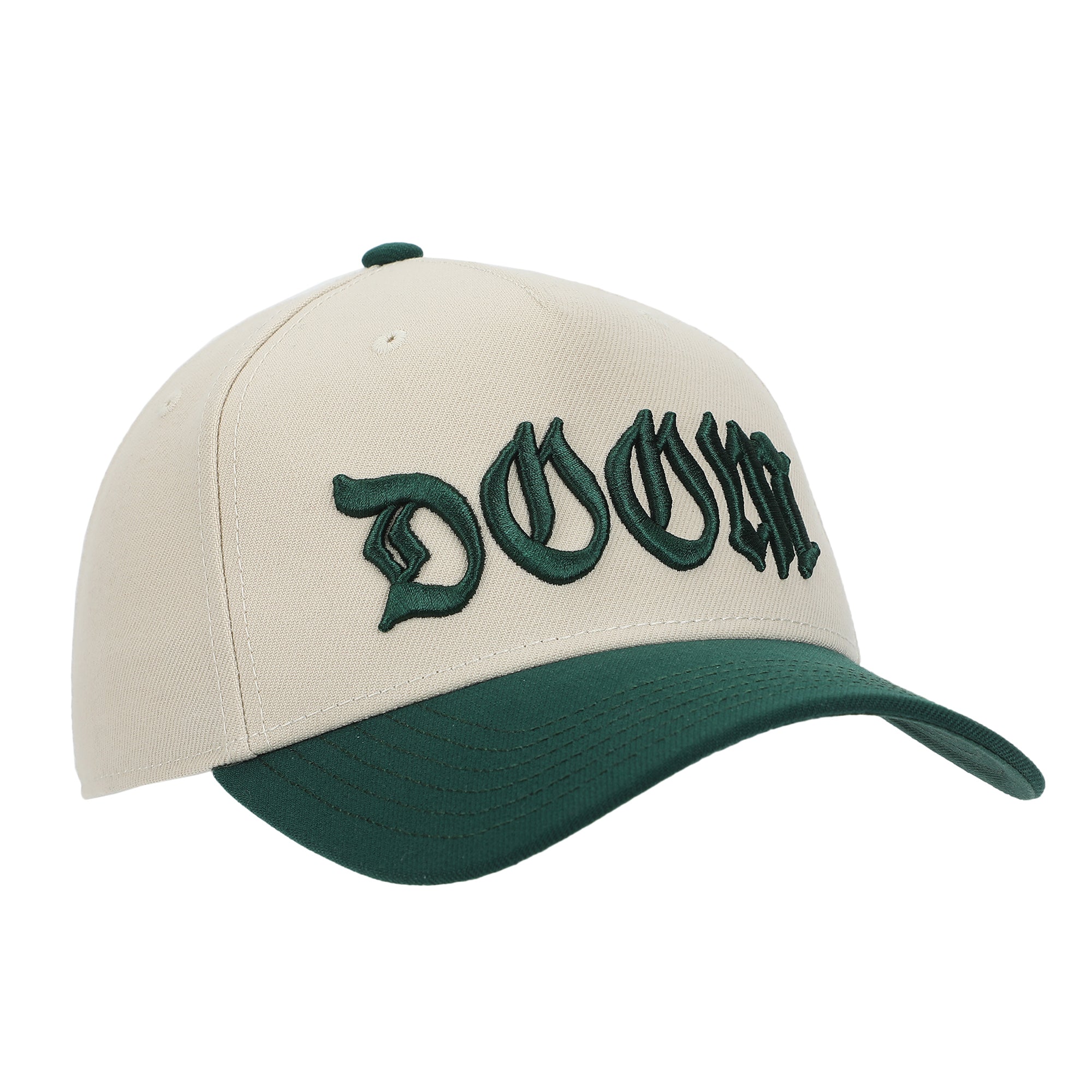 Marvel Universe Dr. Doom Men's Off-white & Green A-Frame Snapback Hat