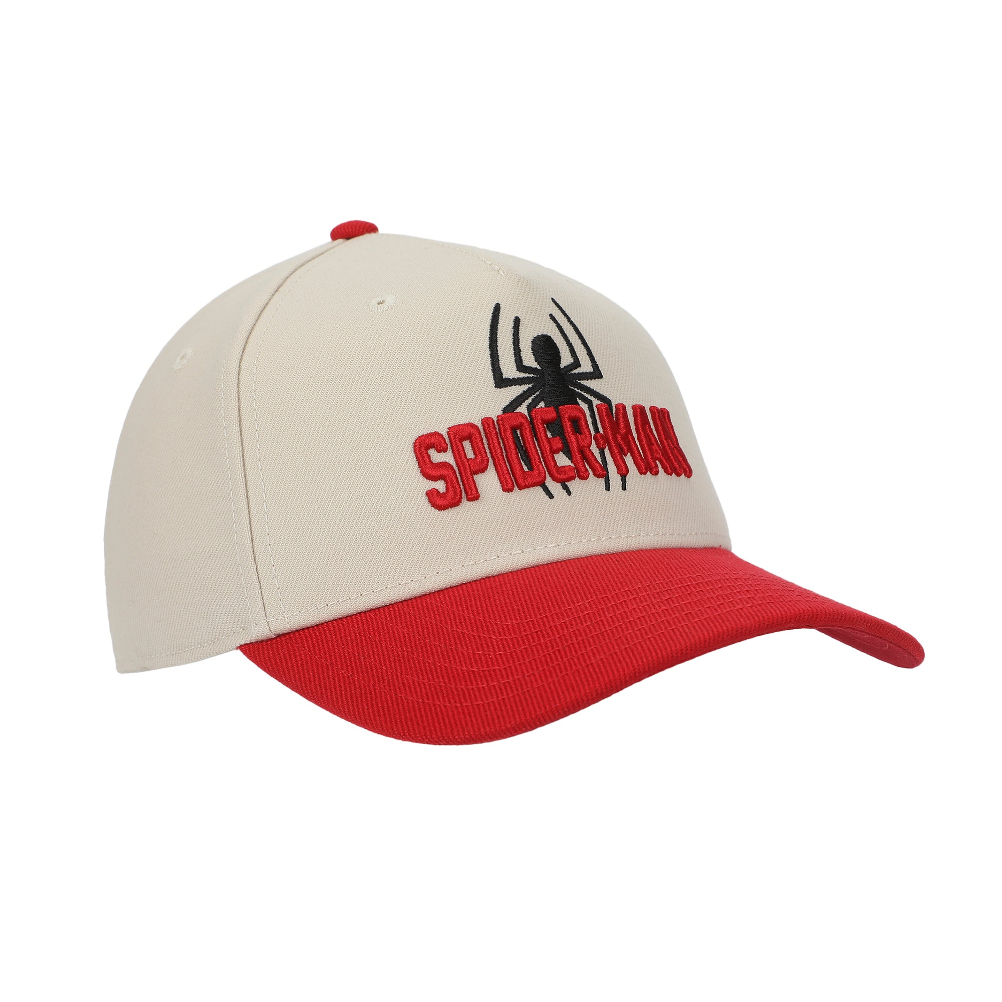 Ultimate Spider-Man Spider Logo Men's White & Red A-Frame Snapback Hat