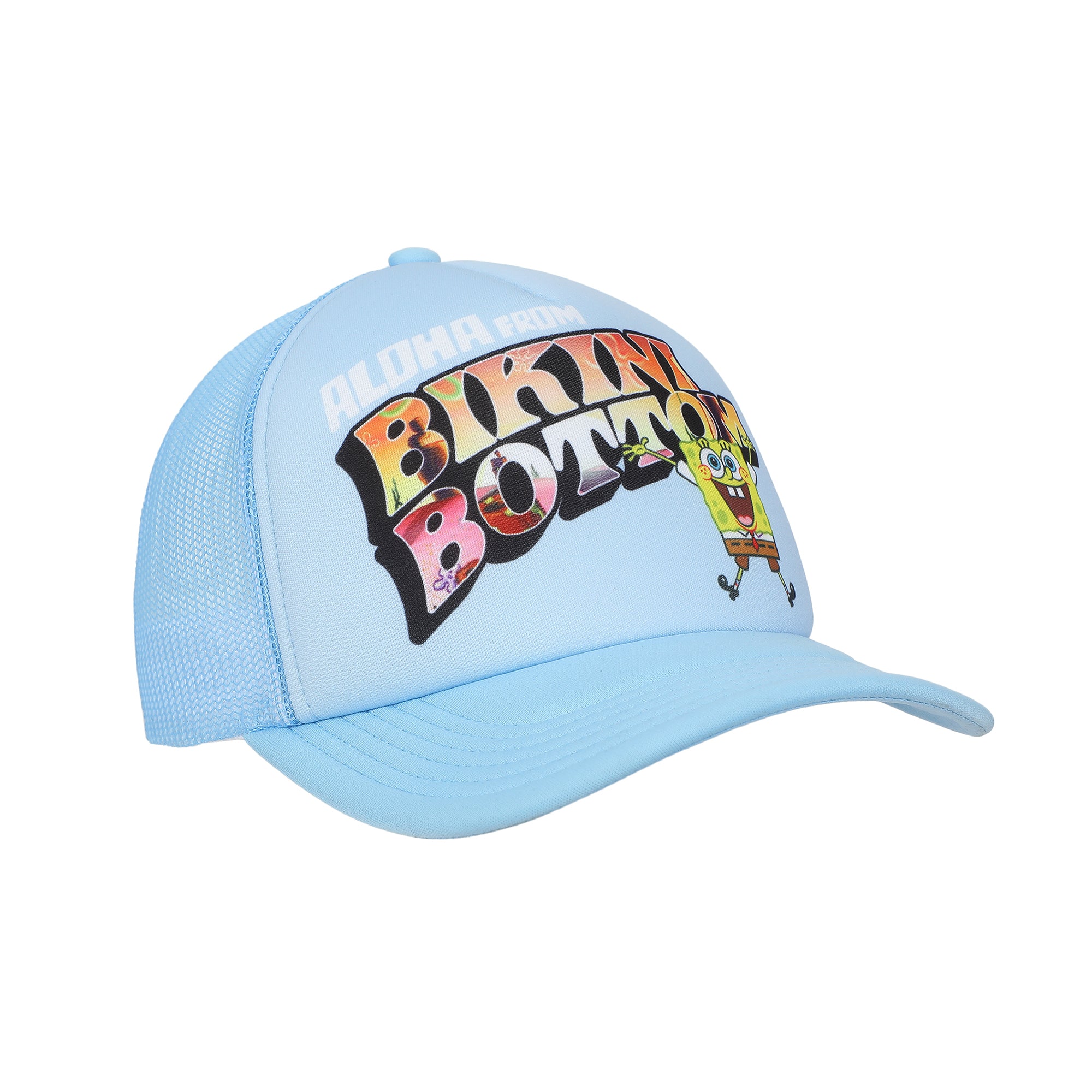 Spongebob Squarepants Bikini Bottom Blue Trucker Hat
