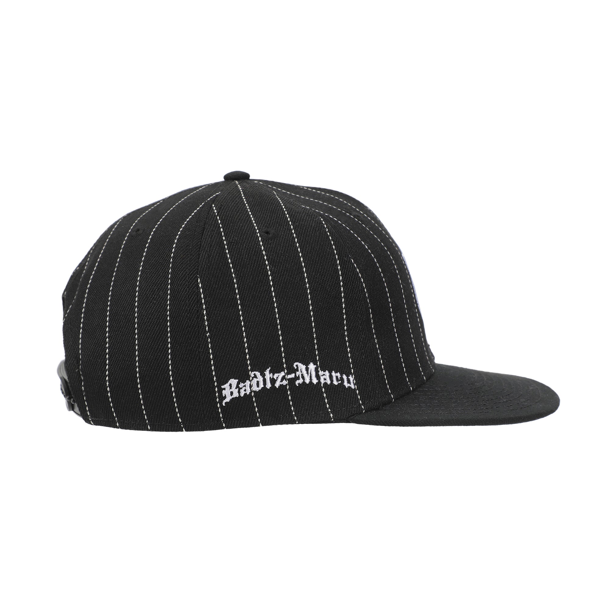 Badtz-Maru Embroidered Character Face Black Striped Poly Wool Baseball Hat