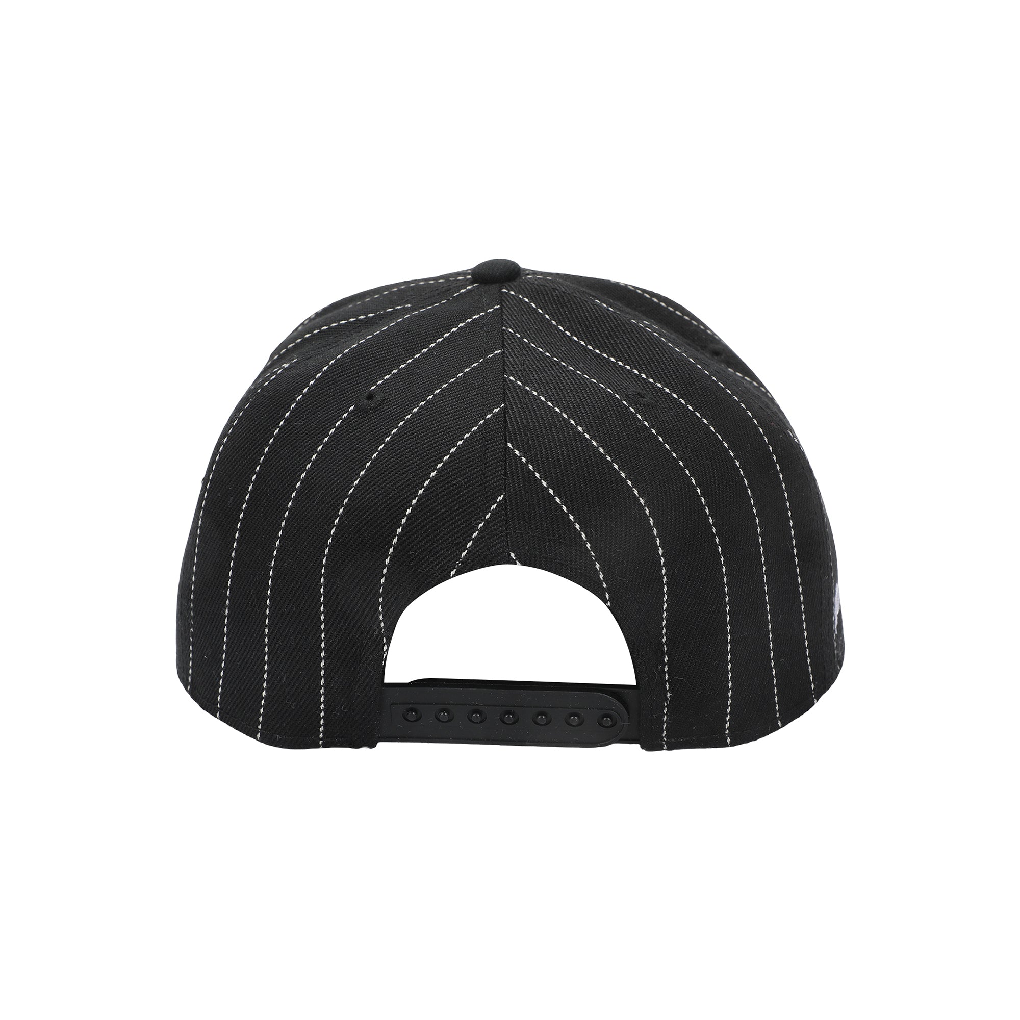 Badtz-Maru Embroidered Character Face Black Striped Poly Wool Baseball Hat