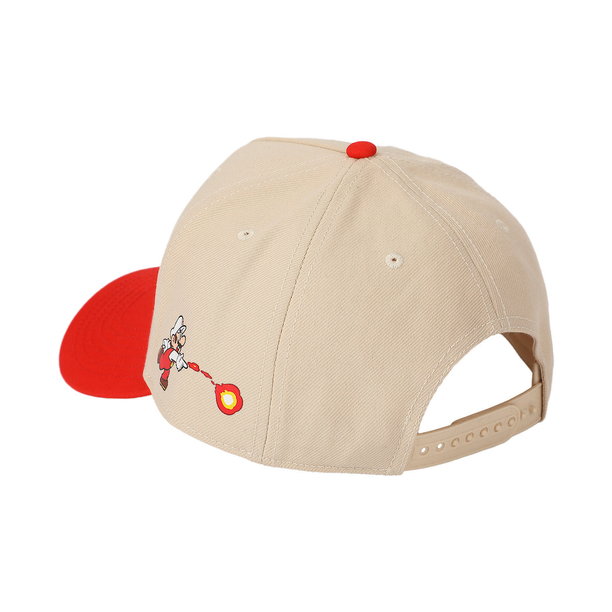 Super Mario Bros Fire Mario White & Red Retro Grandpa Snapback Hat