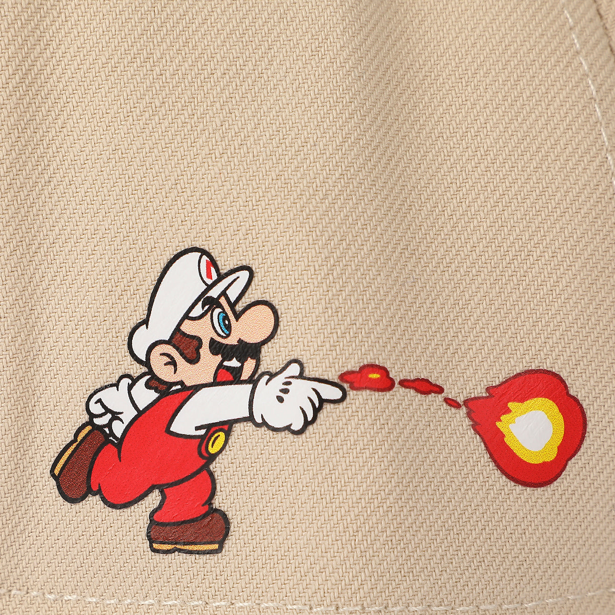 Super Mario Bros Fire Mario White & Red Retro Grandpa Snapback Hat