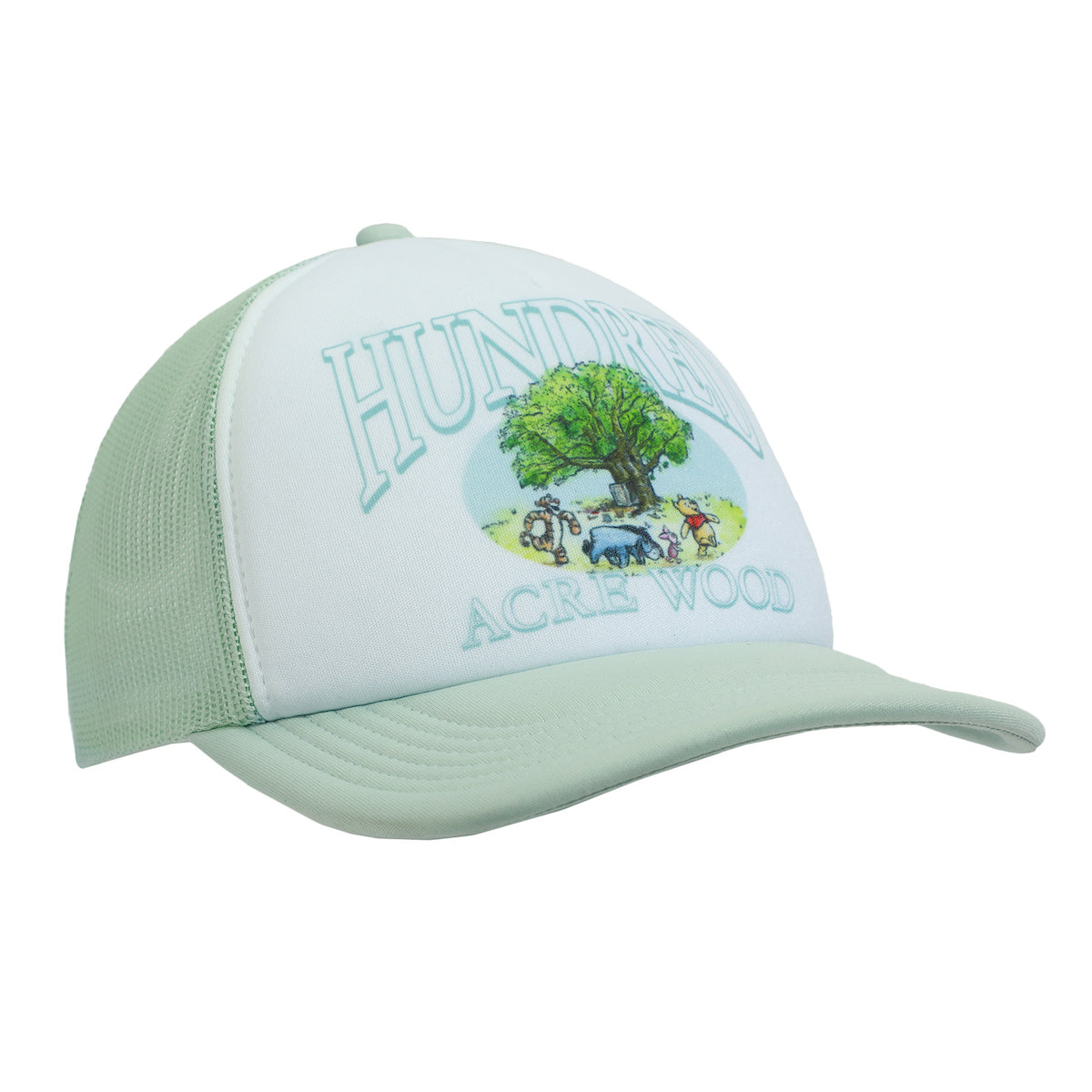 Disney Winnie The Pooh Hundred Acre Wood White & Blue Trucker Hat