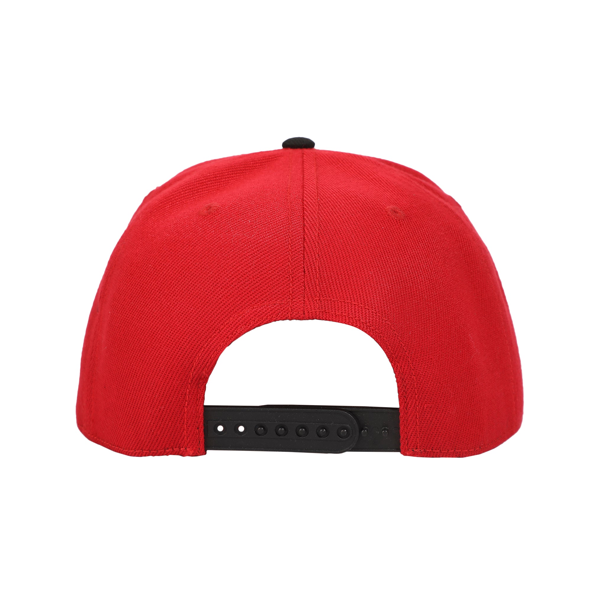 Ghostface Mask Rubber Badge Red Flat Bill Baseball Cap
