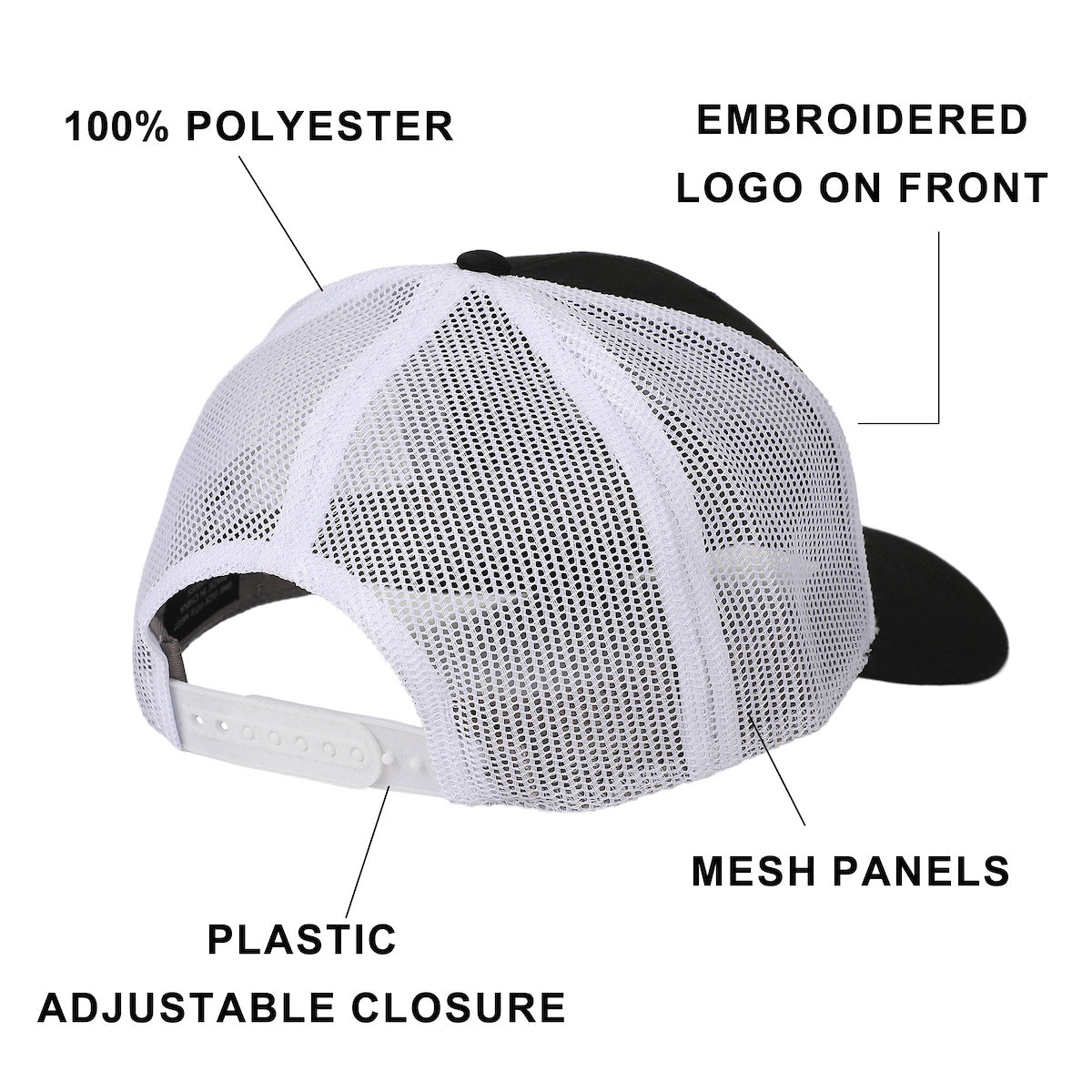 Batman Embroidered Logo Black Trucker Hat