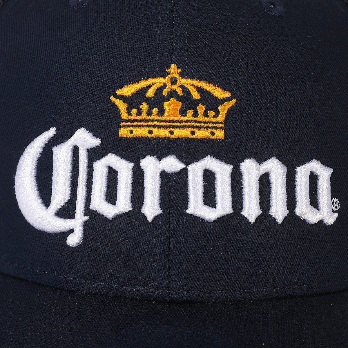 Corona Embroidered Logo Navy Trucker Hat