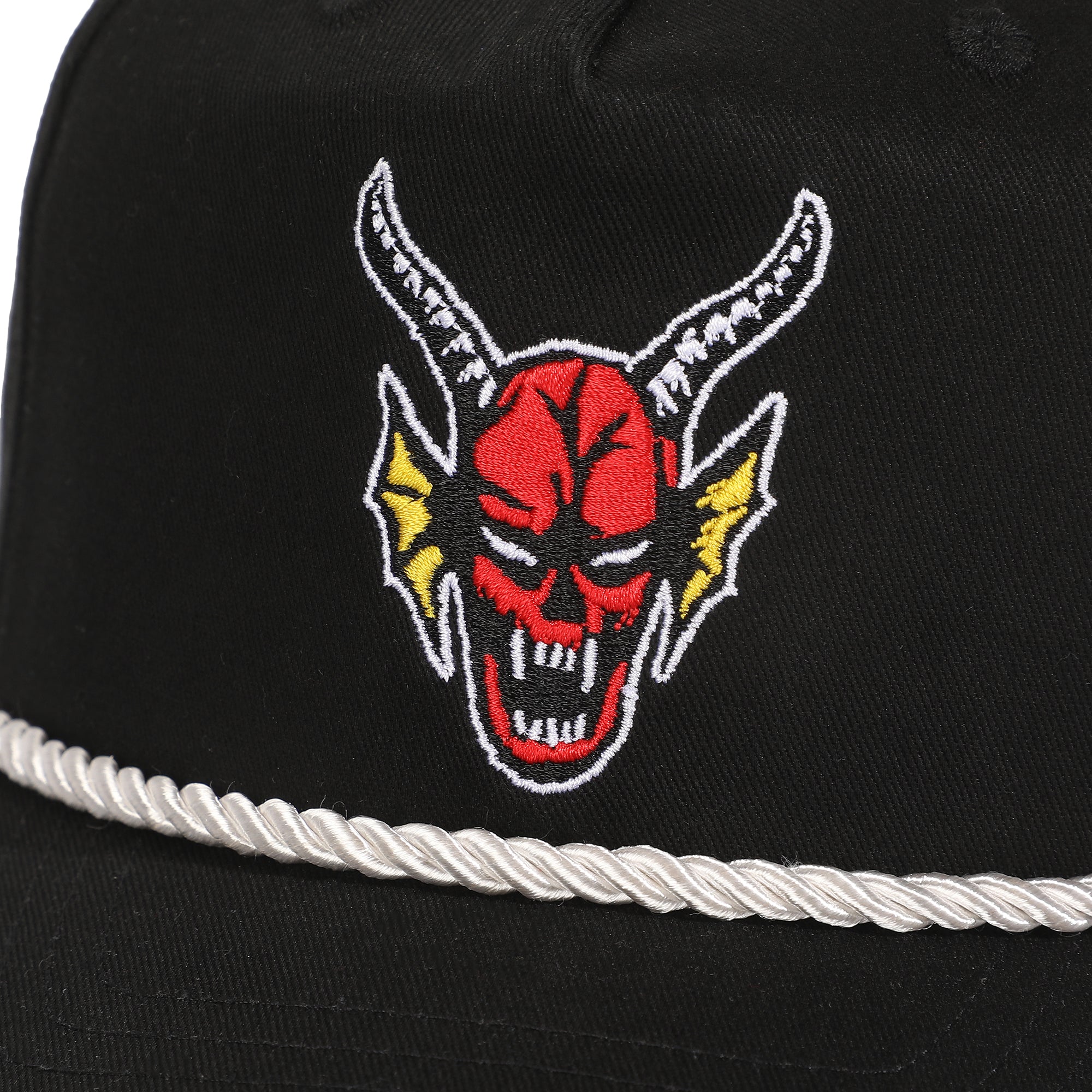 Stranger Things Hellfire Club Demon Head Black Retro Grandpa Snapback Hat