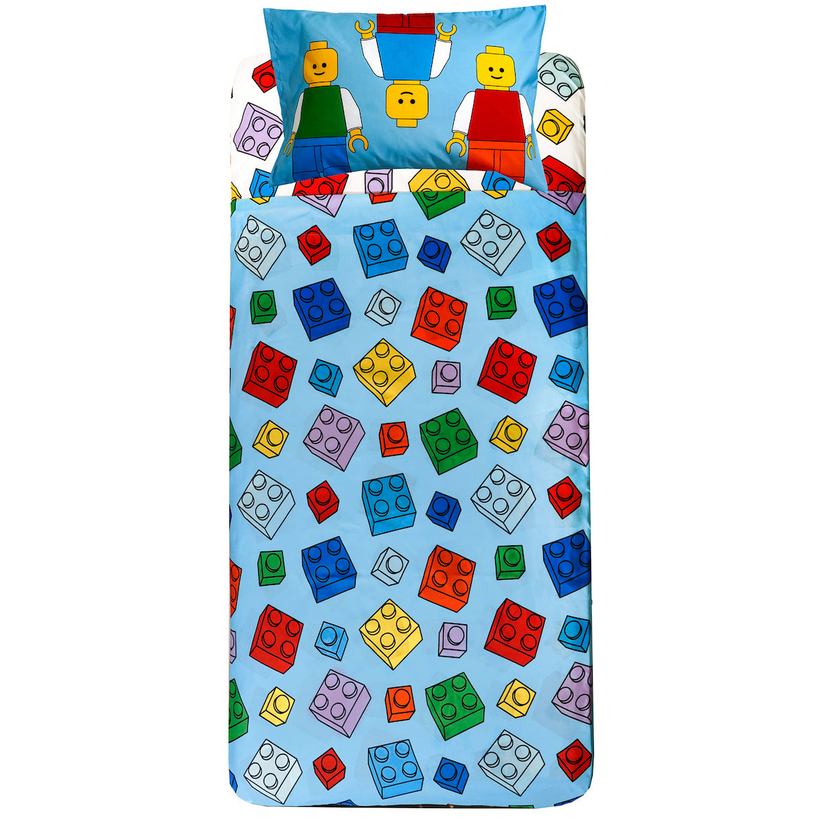 Lego Stax 3-Piece Single Sheet Set for Kids Bedroom Bedding