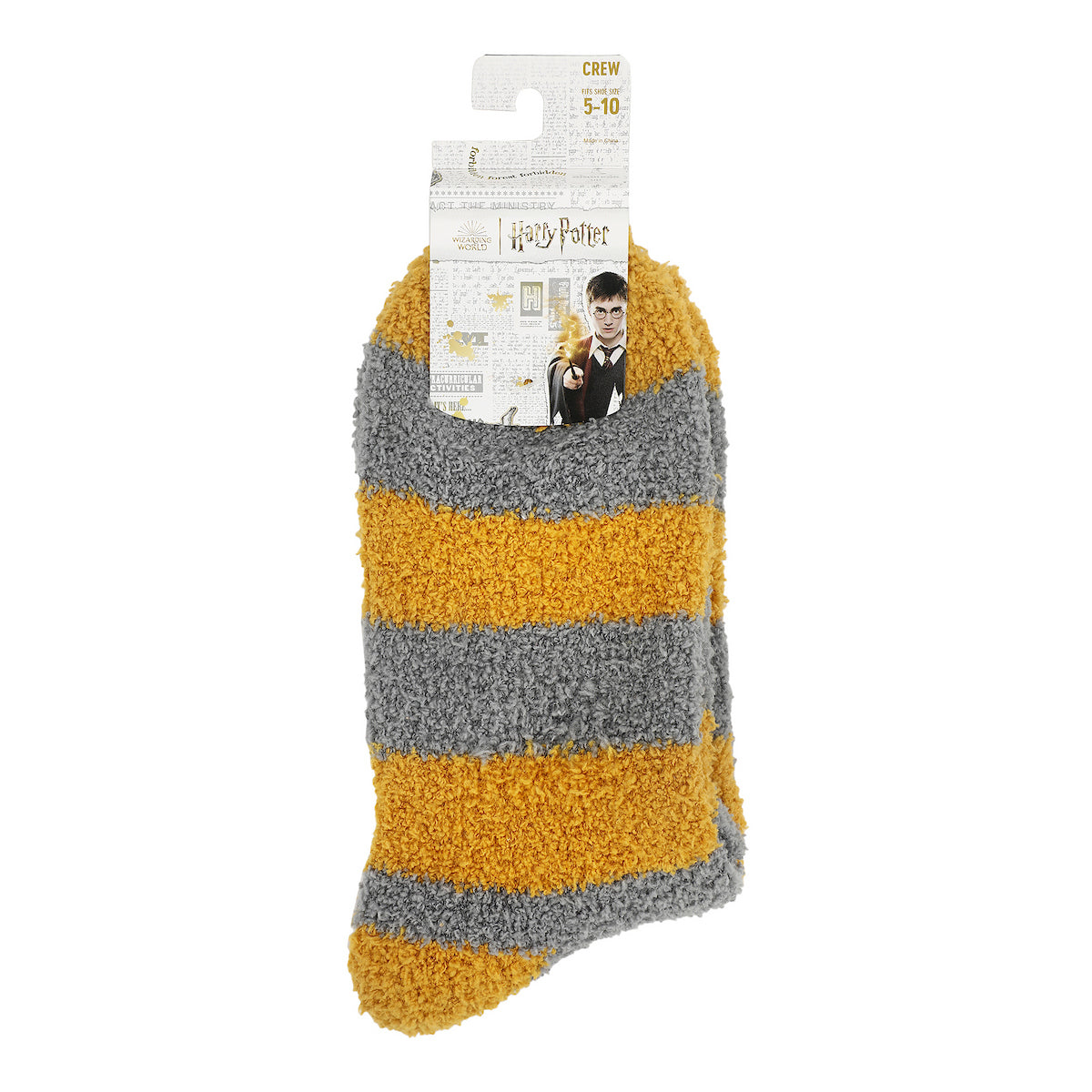 Harry Potter Hufflepuff Badger Adult Chenille Crew Socks