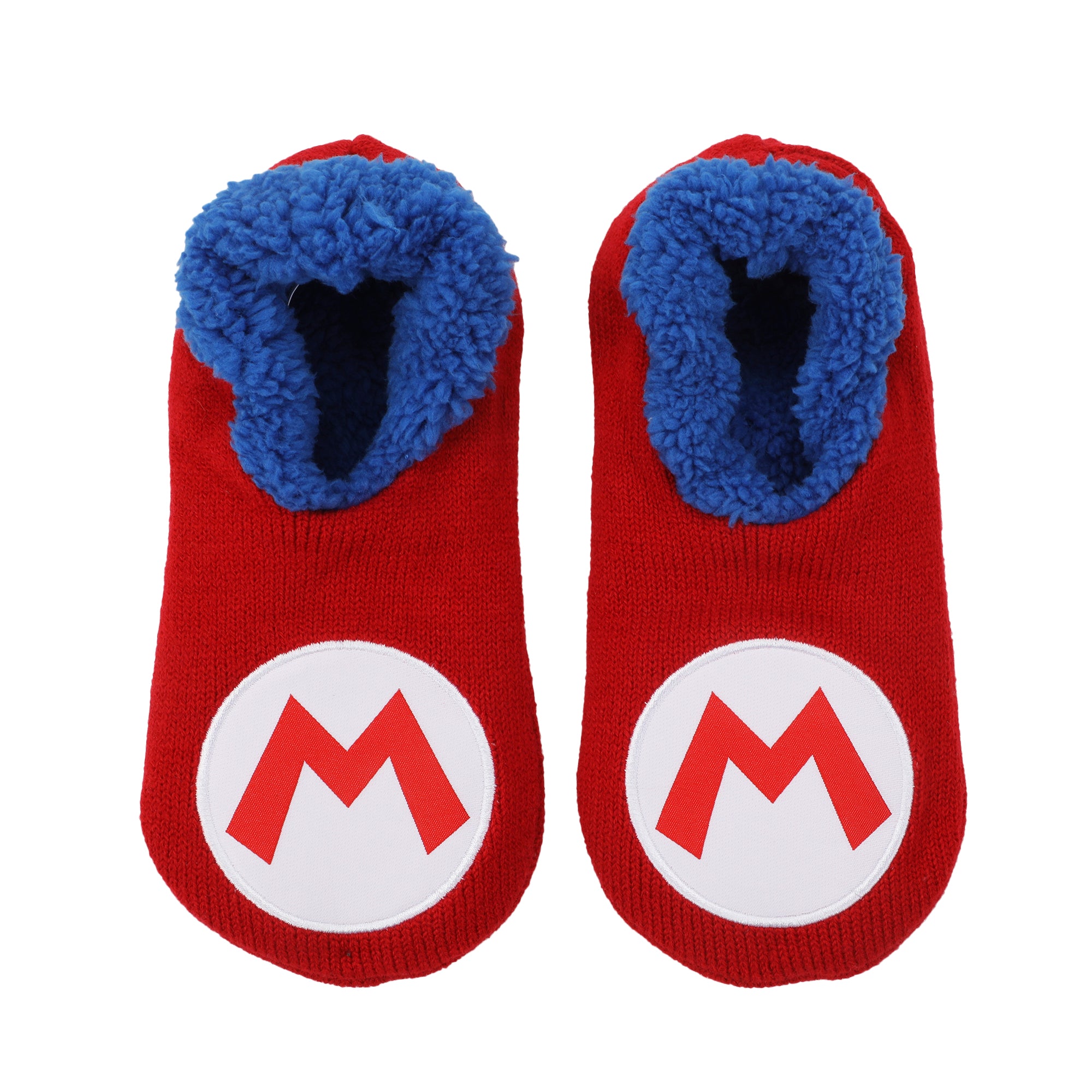 Super Mario Bros Mario Patch Red Slipper Socks