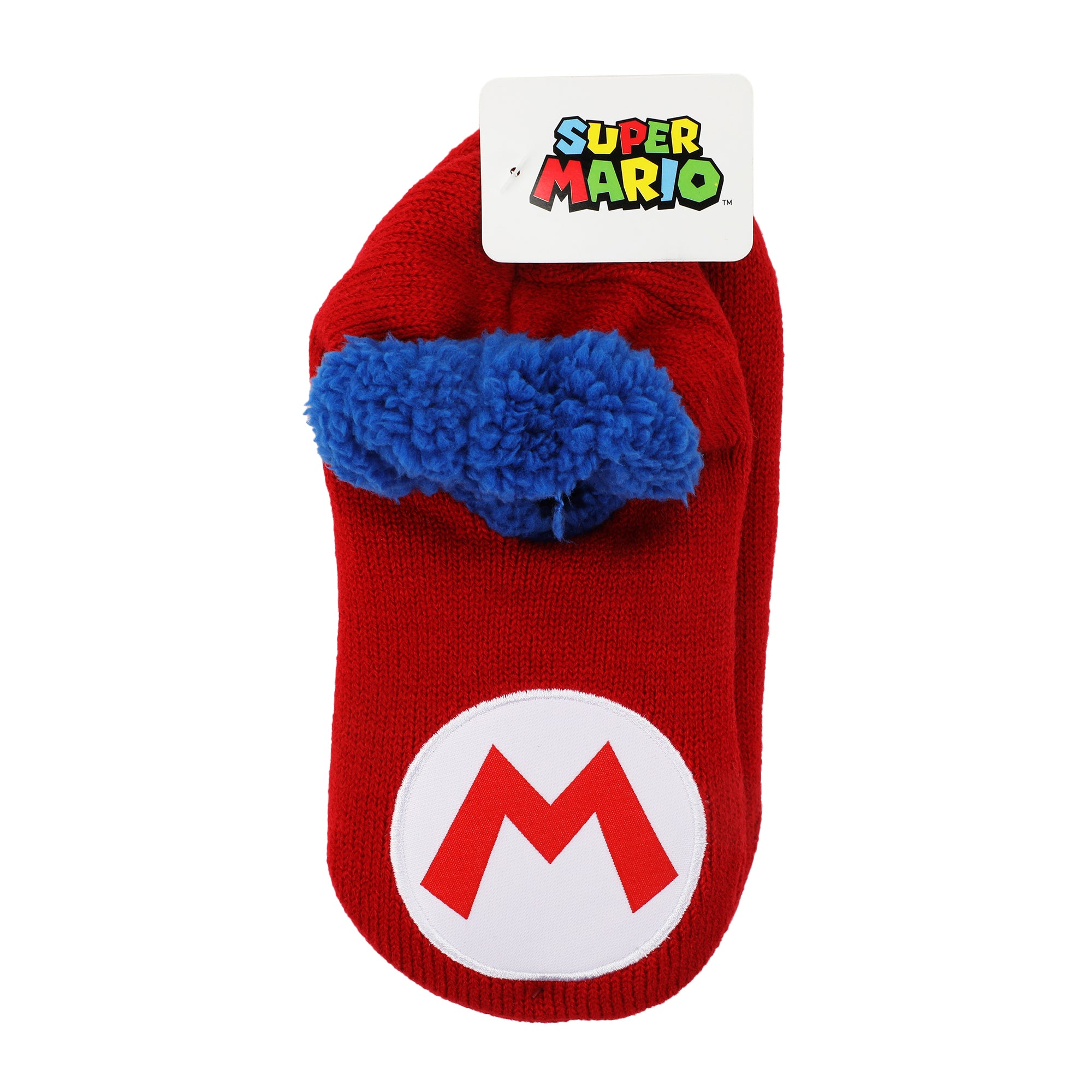 Super Mario Bros Mario Patch Red Slipper Socks