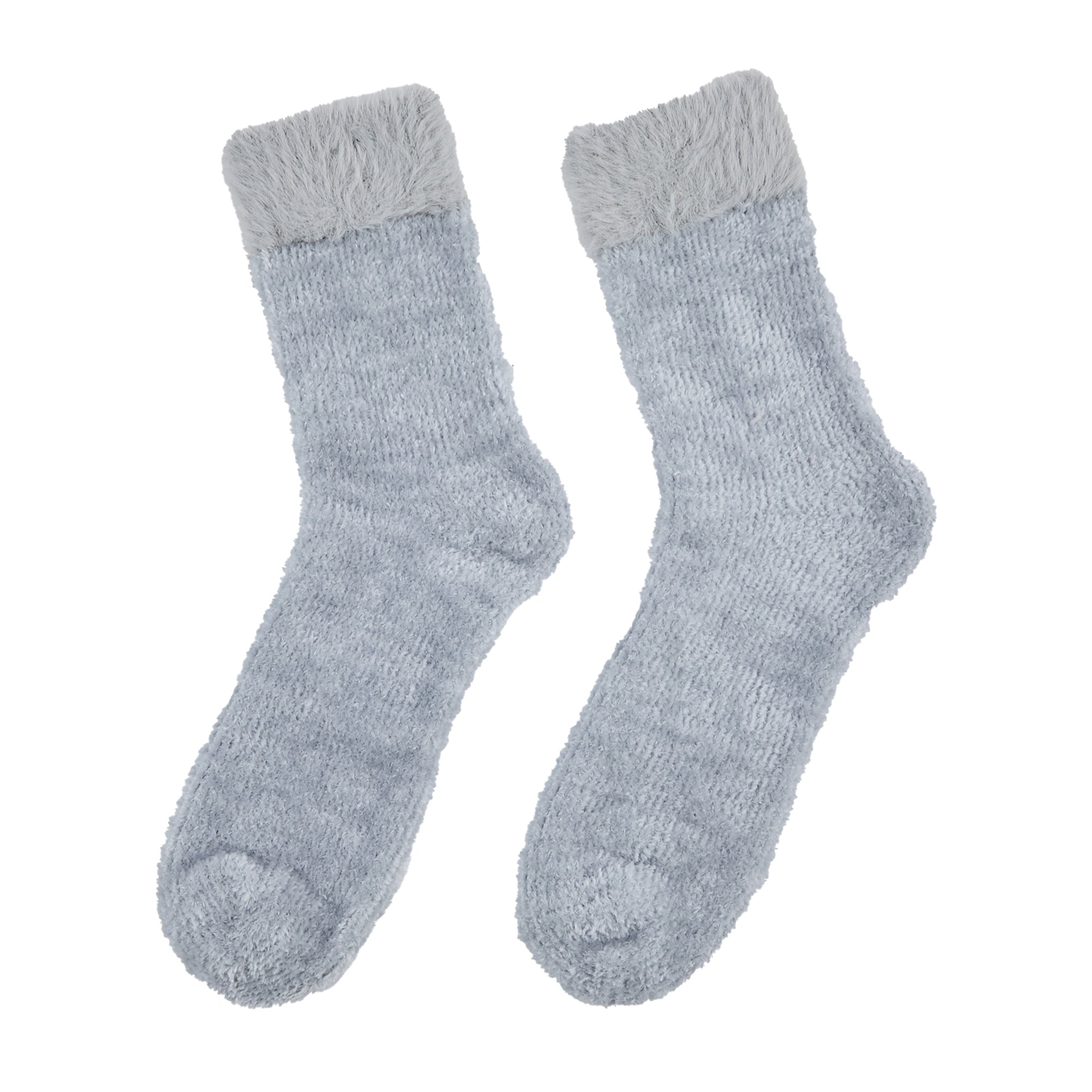 Women's 3-Pair Pack Fuzzy Crew Socks