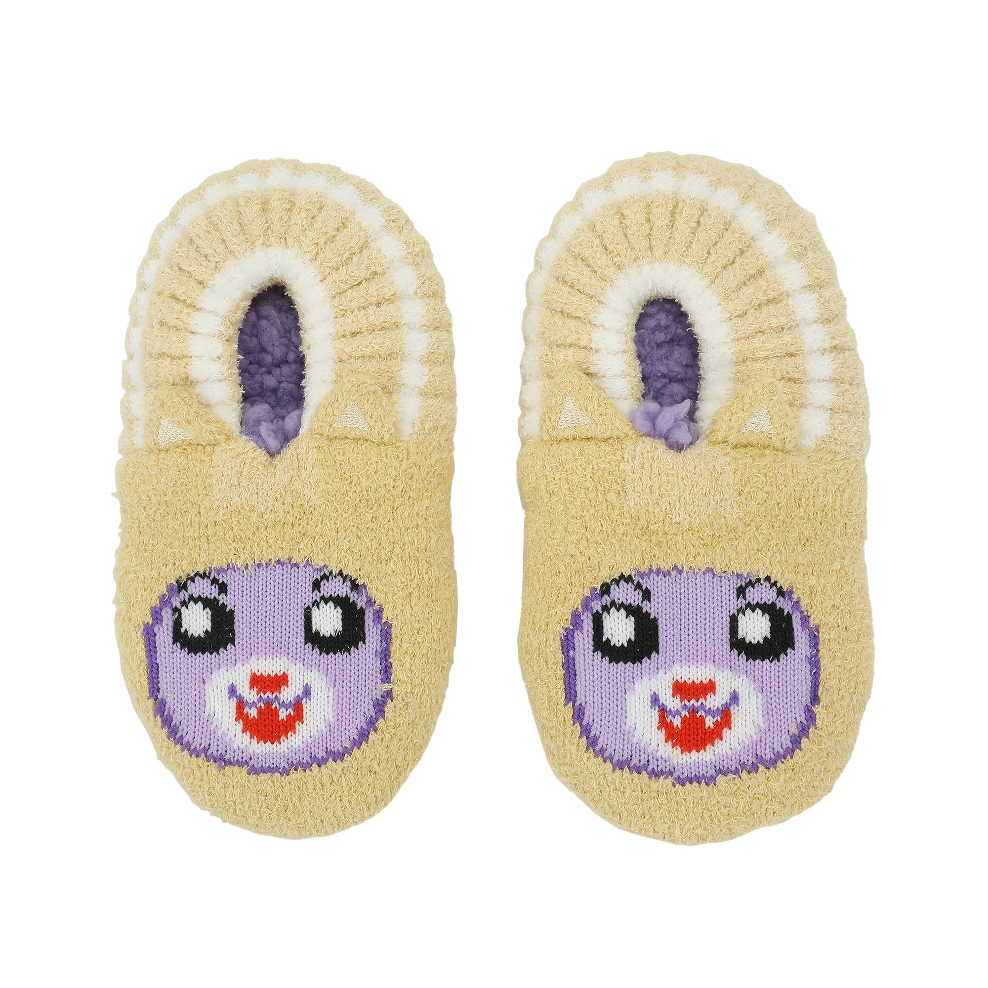 Lanky Box Foxy Youth Brown Slipper Socks