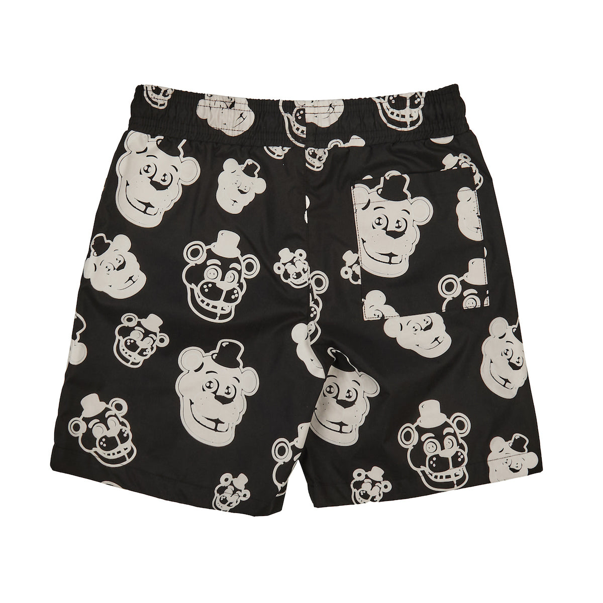 Five Nights At Freddy's Color-Changing Freddy Character Heads Boy's Black Boardshorts