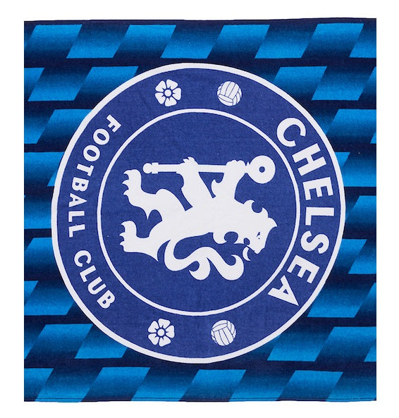 Official Chelsea FC Towel | Super Soft Feel Geometric Soccer Club Design | Perfect For Home Bath Beach & Swimming Pool | One Size 30 x 59” | 100% Cotton