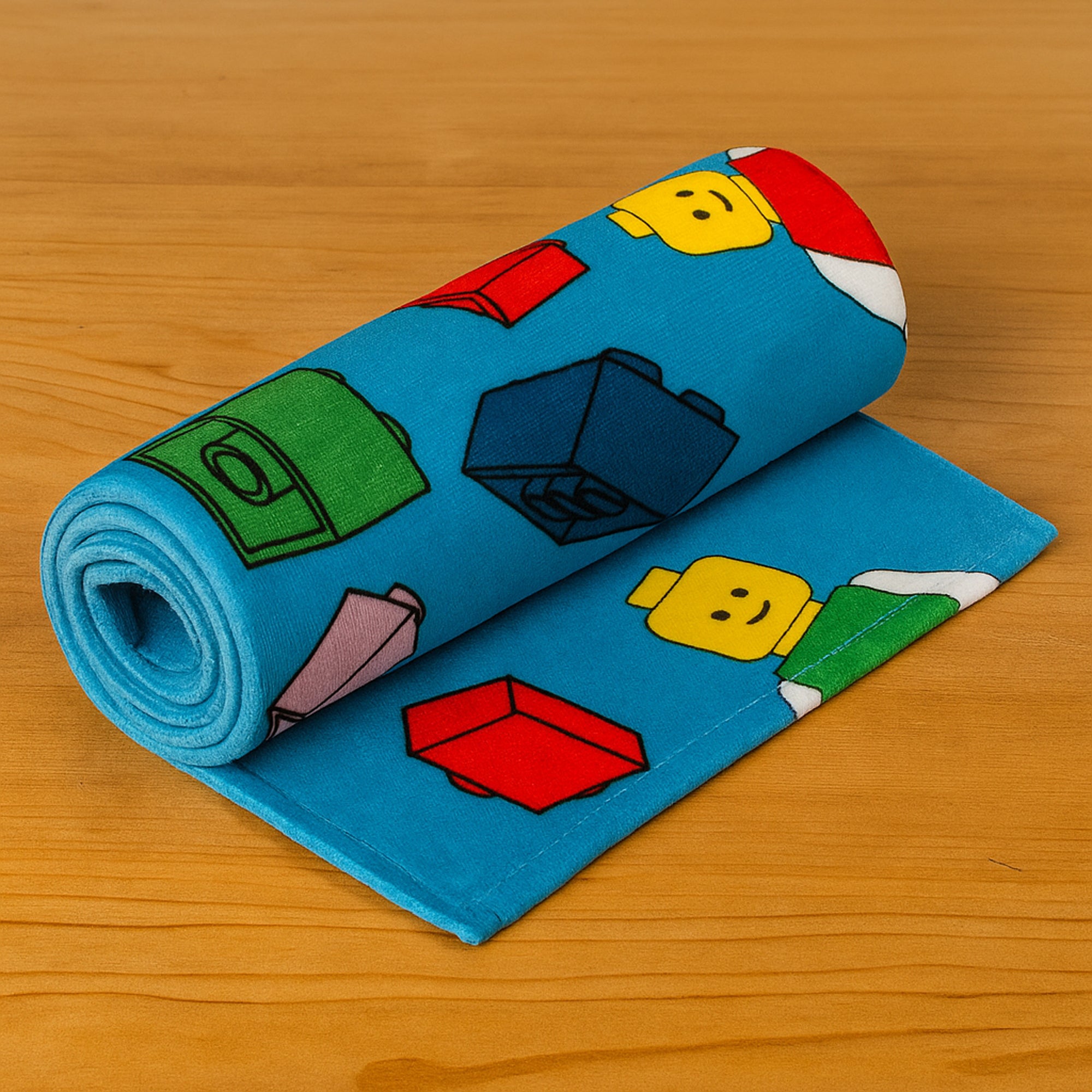 Official Lego Licensed Towel | Colourful Toy Building Block and Figure Design Super Soft Feel | Perfect For Home Bath Beach & Swimming Pool | One Size 30 x 59” | 100% Cotton