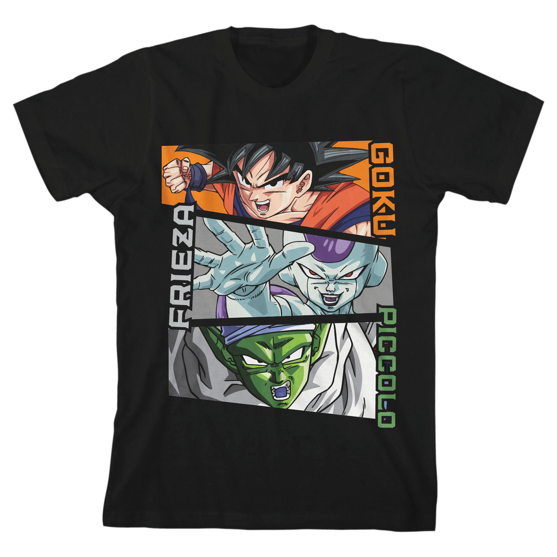 Dragon Ball Z Character Art 3-Pack Crew Neck Short Sleeve Youth Boy's T-shirt Set