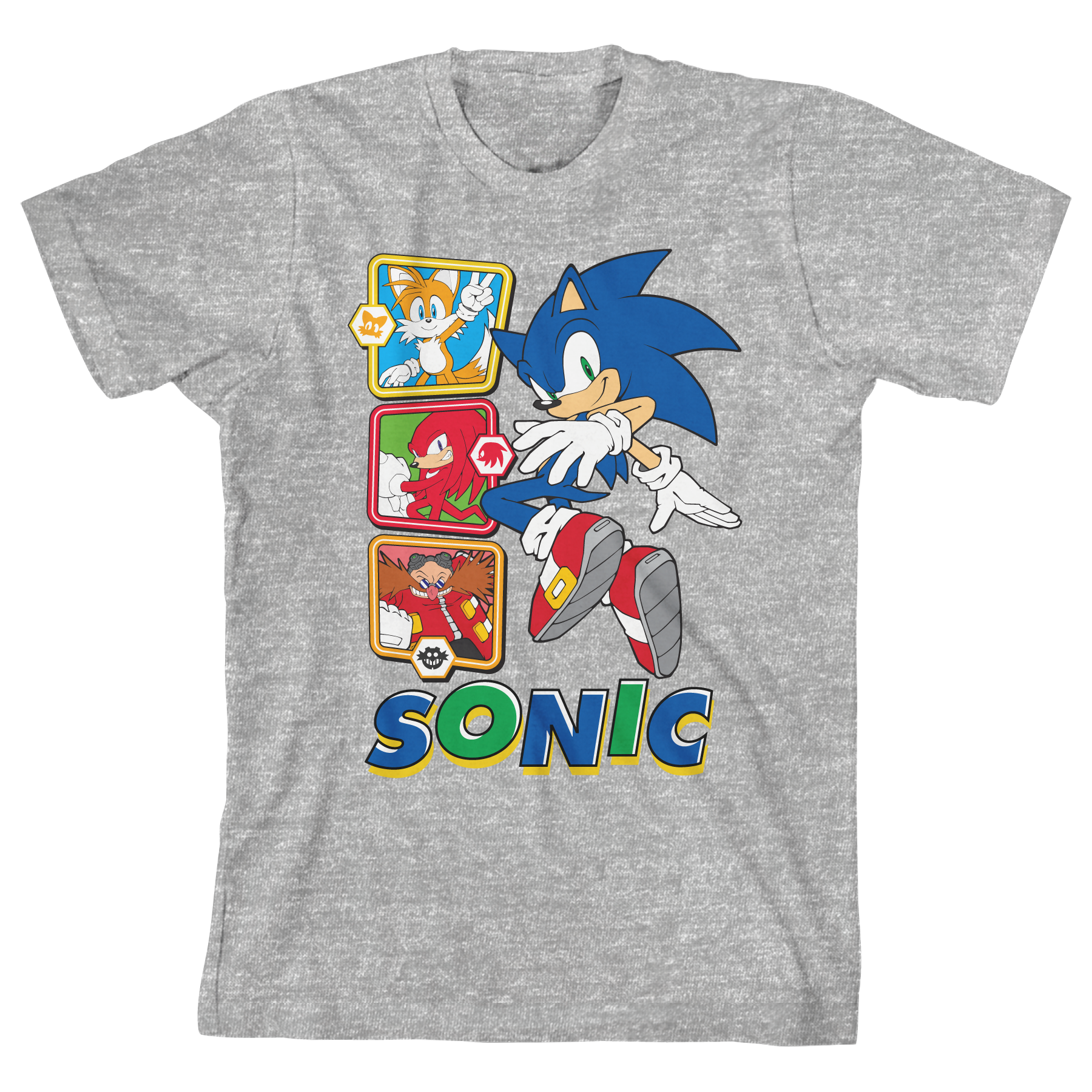 Sonic The Hedgehog 3-Pack Boy's Crew Neck Short Sleeve T-shirt Combo Set