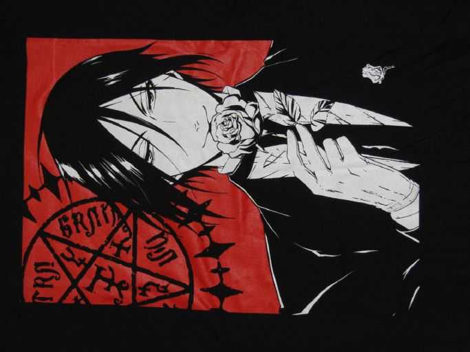 Black Butler Sebastian with Rose Black Graphic Tee